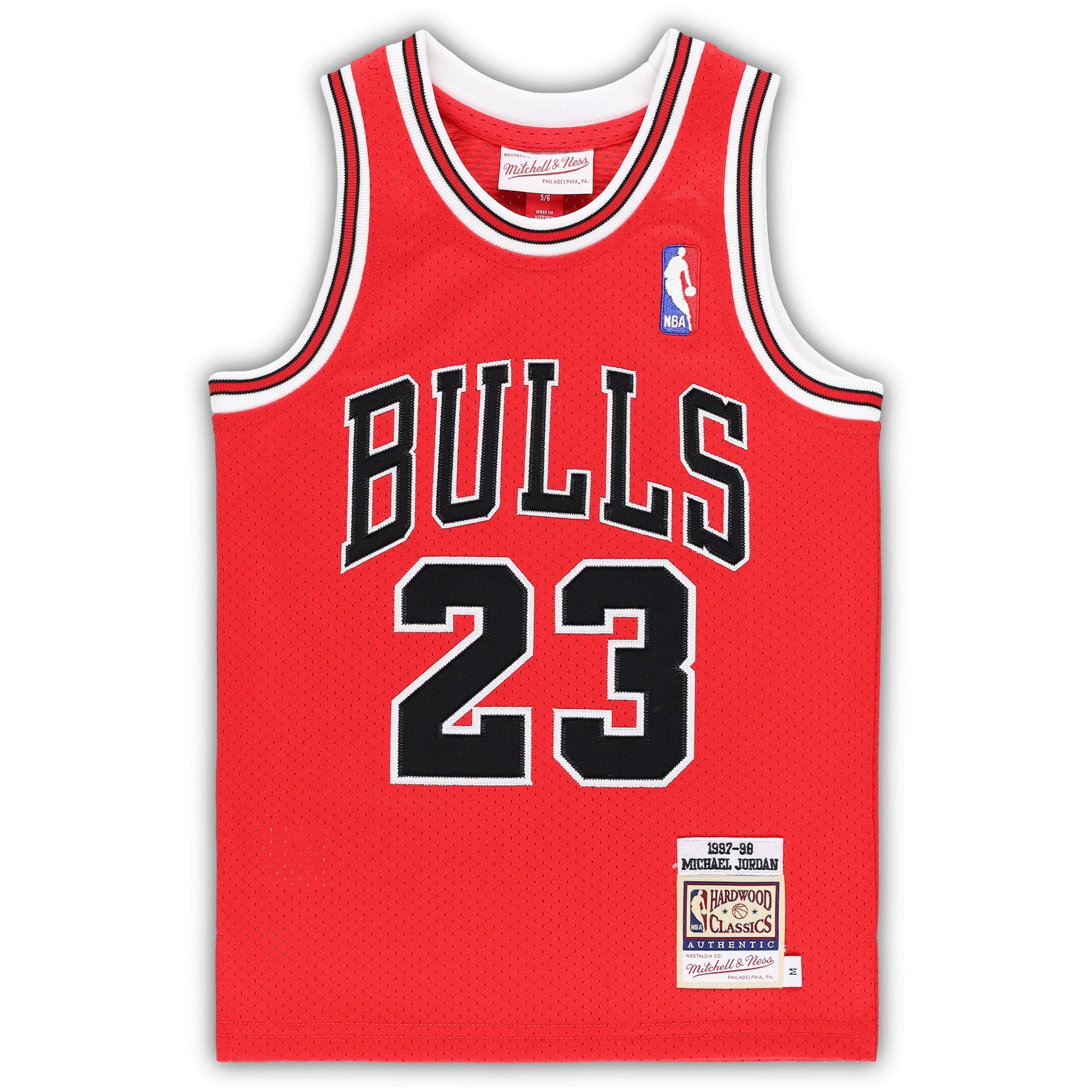 Preschool Chicago Bulls Michael Jordan Mitchell & Ness Red 1997/98 Hardwood Classics Authentic Jersey