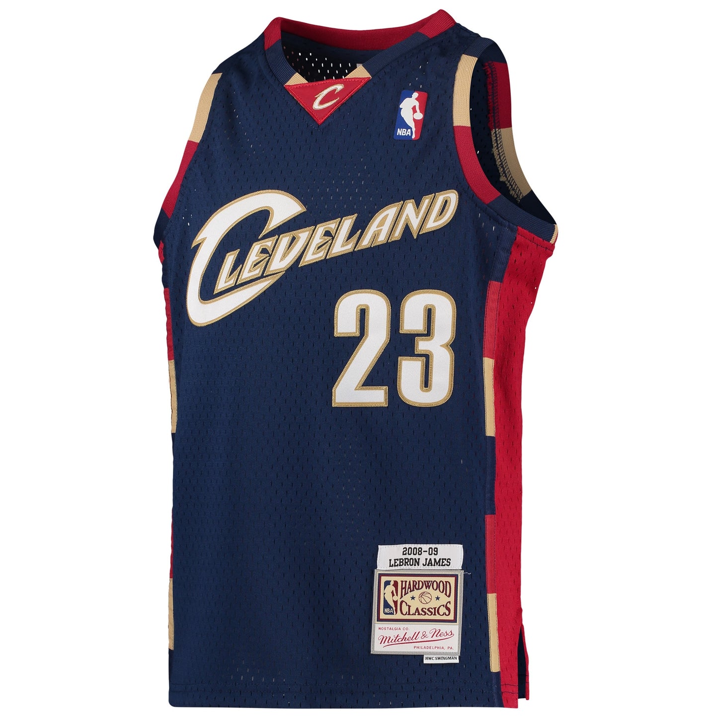 Youth Cleveland Cavaliers LeBron James Mitchell & Ness Navy 2008-09 Hardwood Classics Swingman Jersey