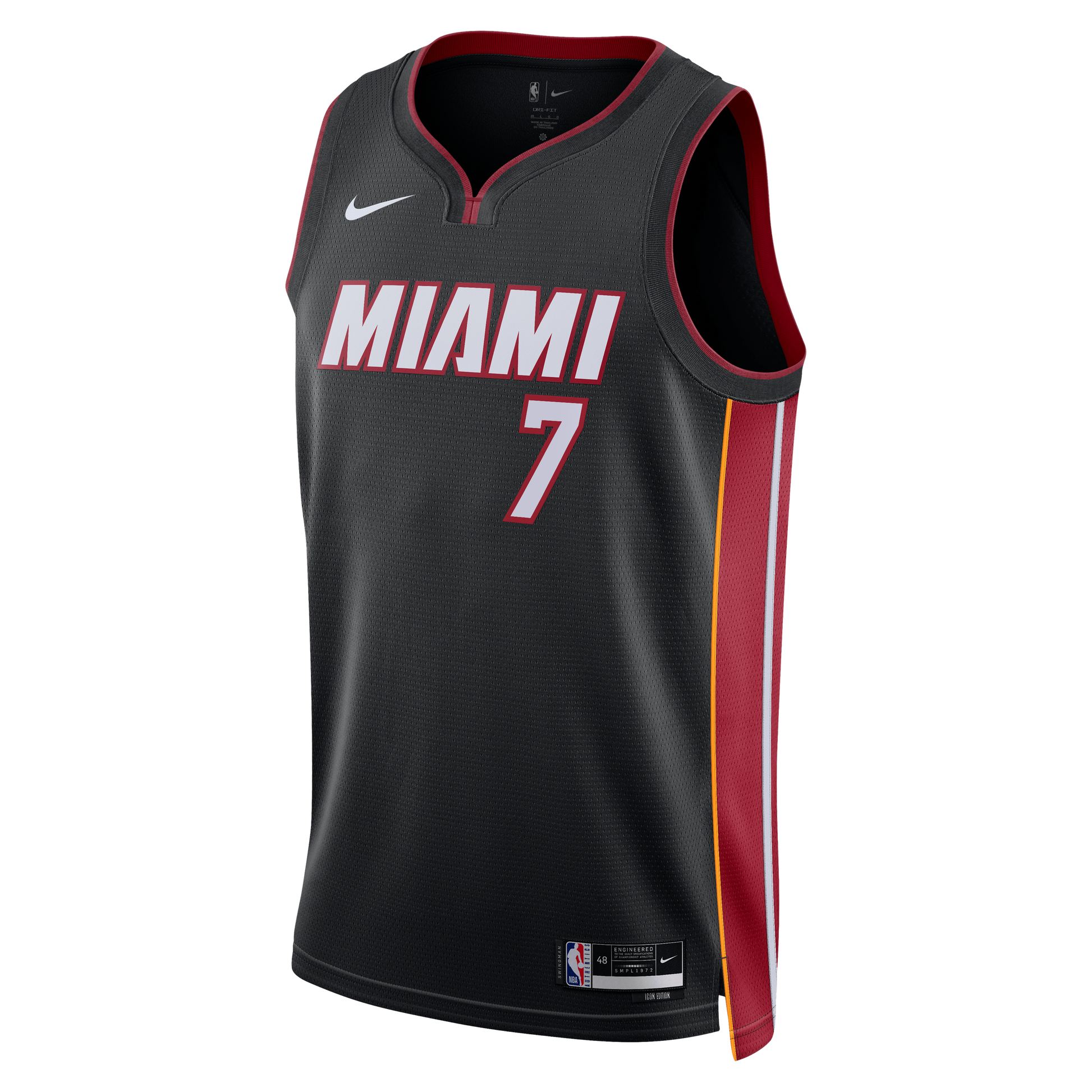 Unisex Miami Heat Giannis Antetokounmpo Nike Black Swingman Jersey - Icon Edition