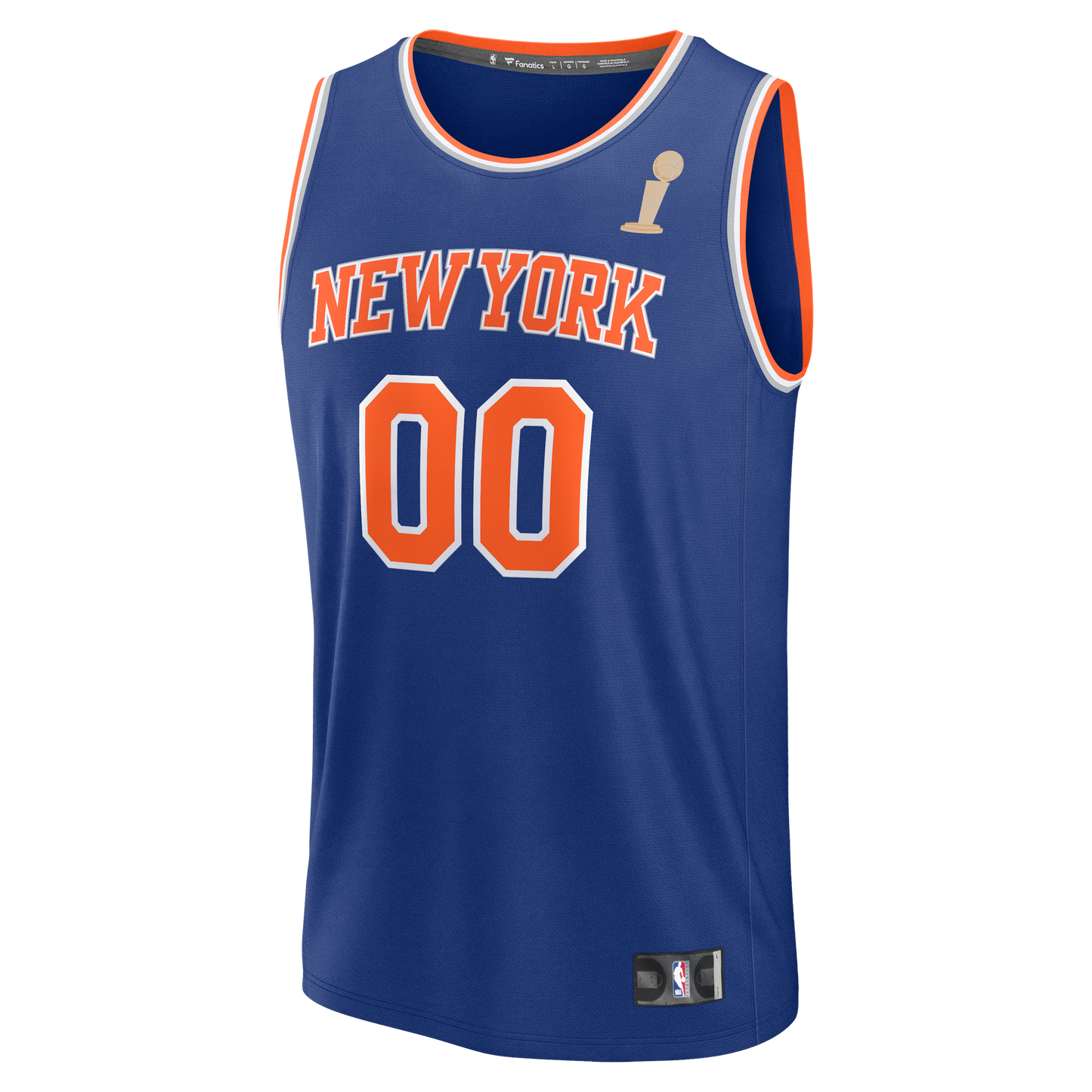 Youth New York Knicks Fanatics Blue 2026 NBA Finals Fast Break Custom Jersey - Icon Edition
