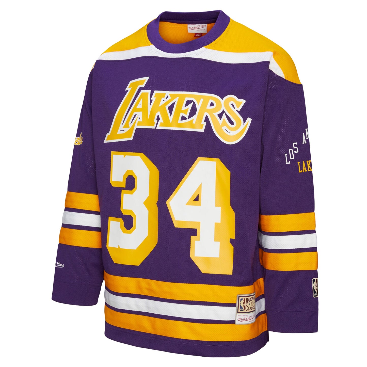 Unisex Los Angeles Lakers Shaquille O'Neal Mitchell & Ness Purple Maxxed Out Fashion Hockey Jersey
