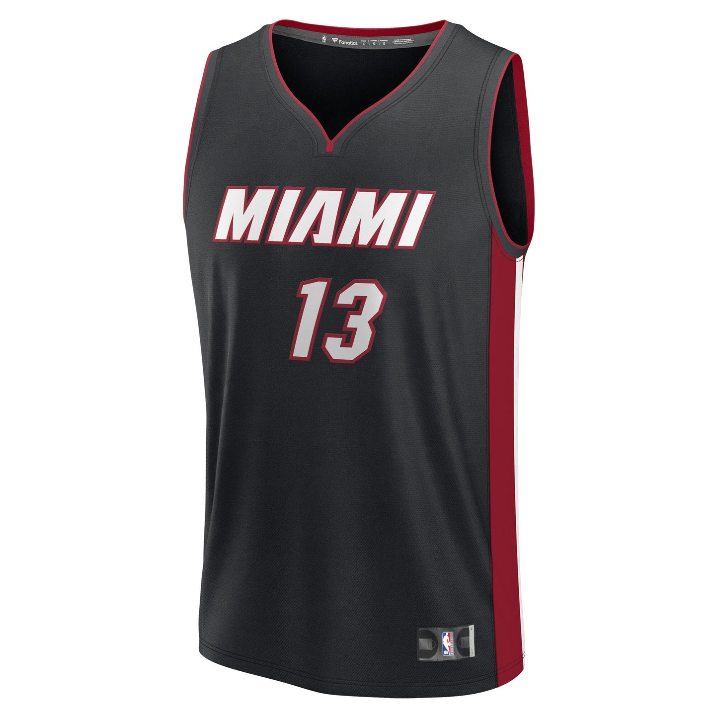 Youth Miami Heat Bam Adebayo Fanatics Black Fast Break Replica Player Jersey - Icon Edition