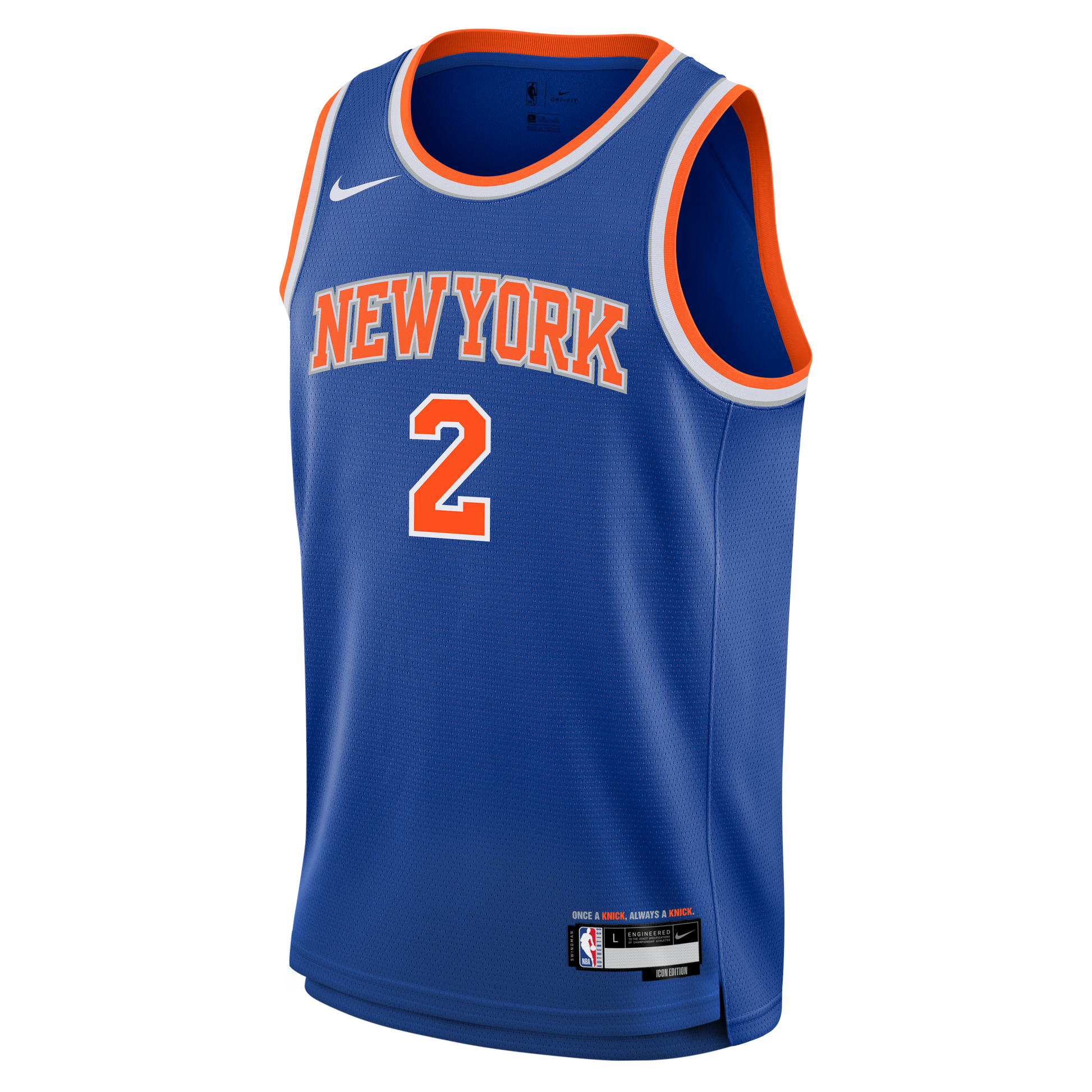 Youth New York Knicks Miles McBride Nike Blue Swingman Jersey - Icon Edition