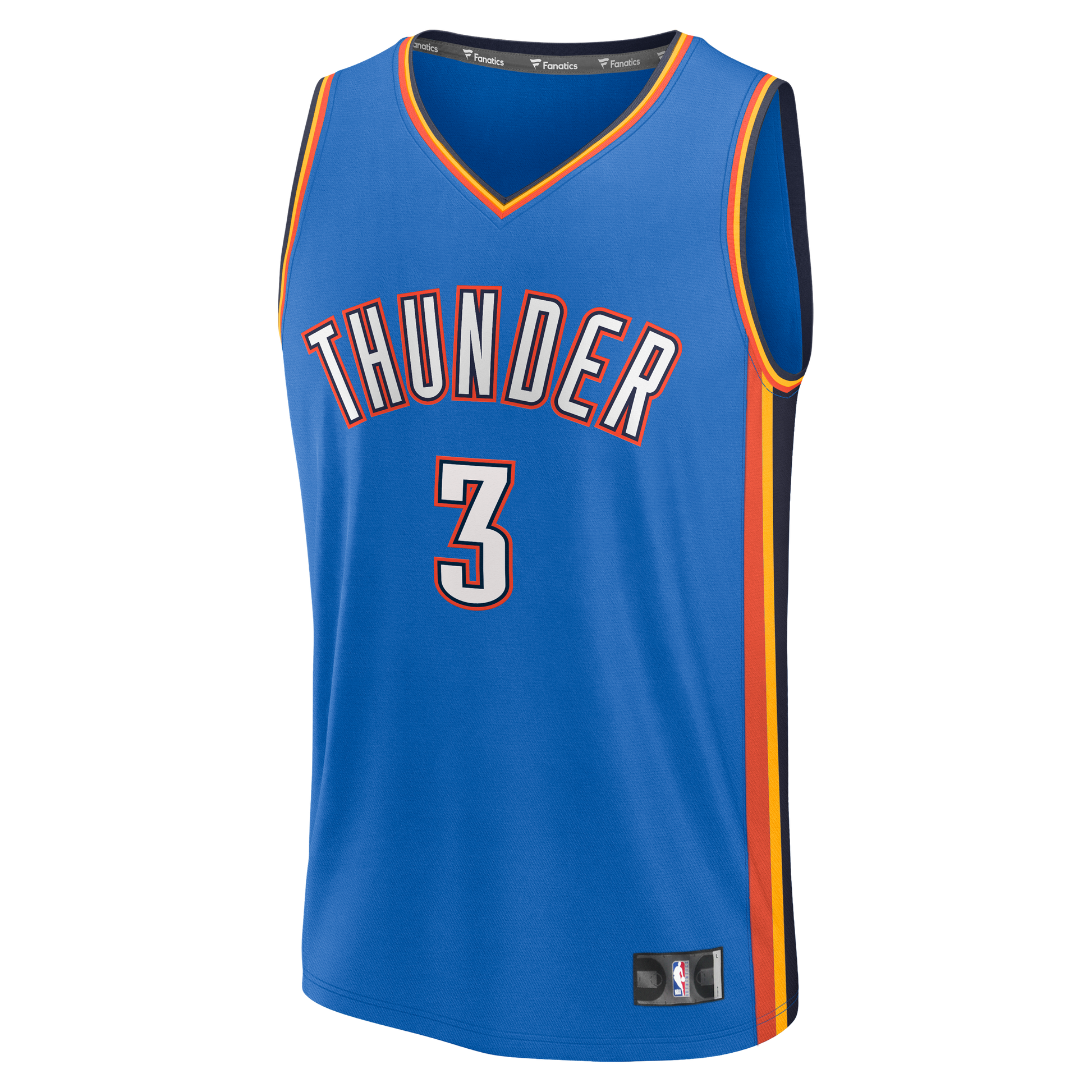 Men's Oklahoma City Thunder Jared McCain Fanatics Blue Fast Break Replica Jersey - Icon Edition