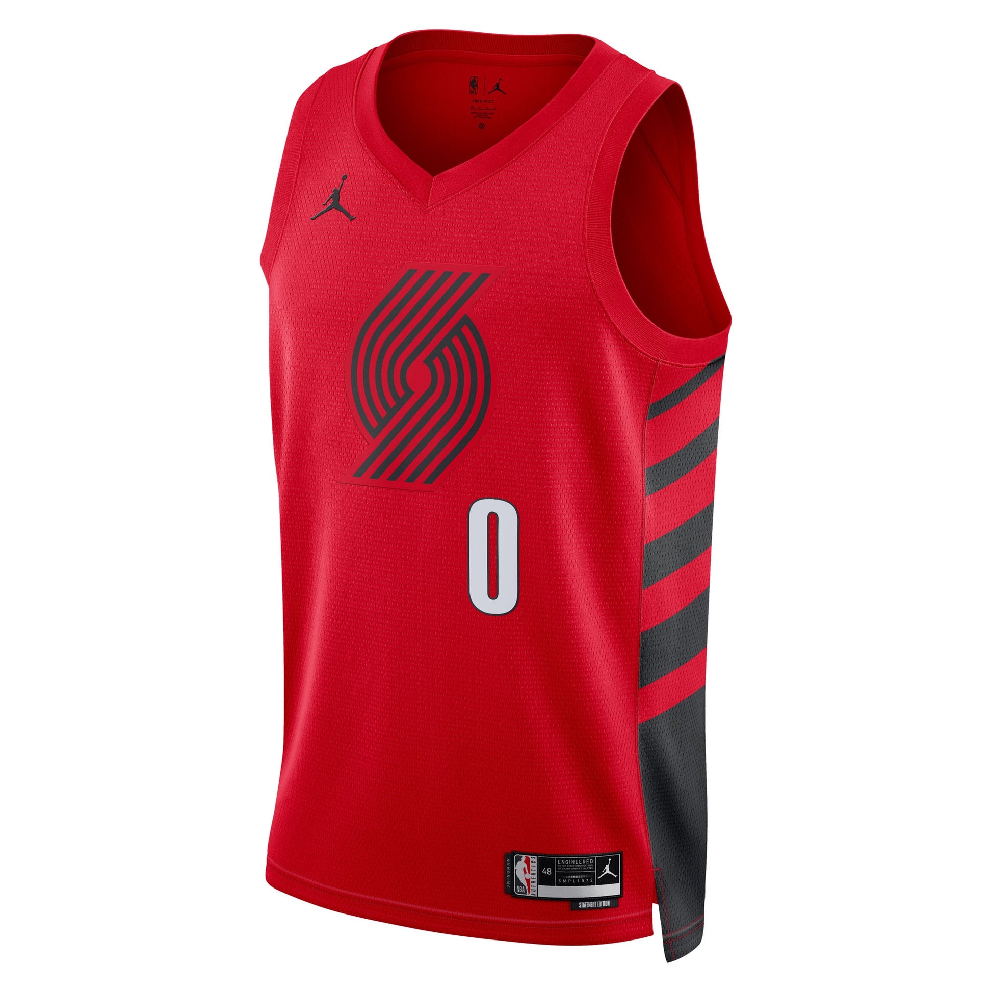 Unisex Portland Trail Blazers Damian Lillard Jordan Brand Red Swingman Jersey - Statement Edition