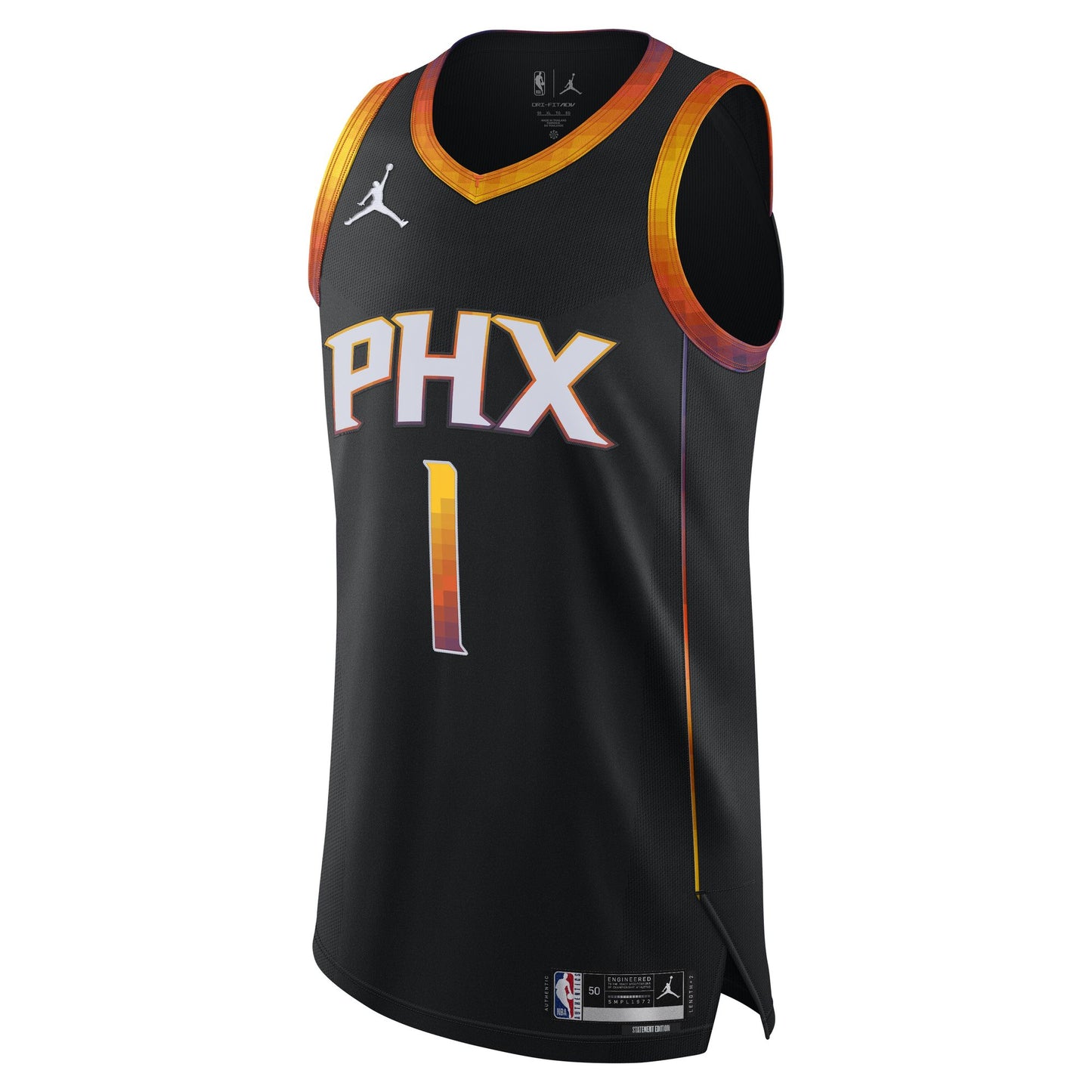 Men's Phoenix Suns Devin Booker Jordan Brand Black Authentic Player Jersey - Statement Edition
