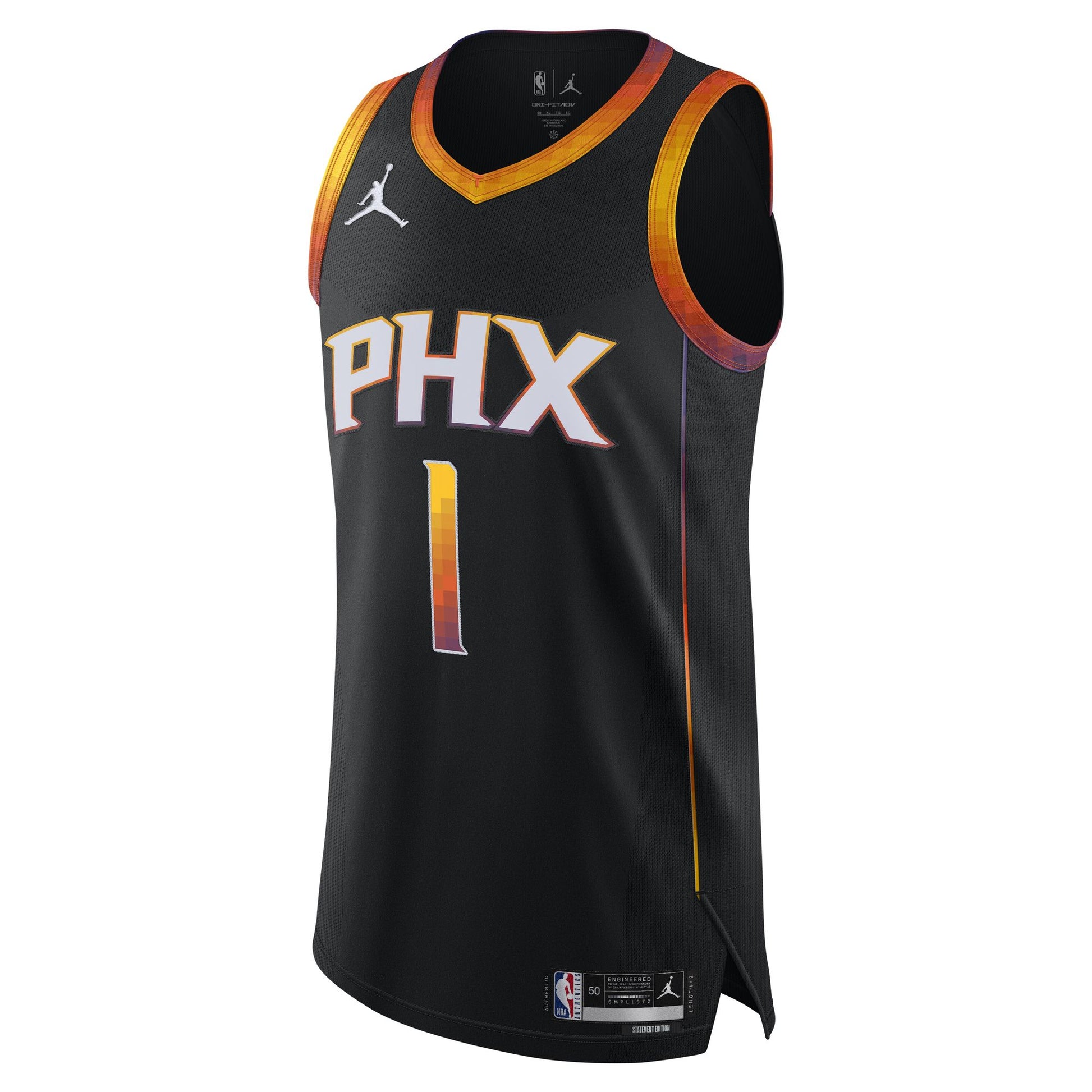 Men's Phoenix Suns Devin Booker Jordan Brand Black Authentic Player Jersey - Statement Edition