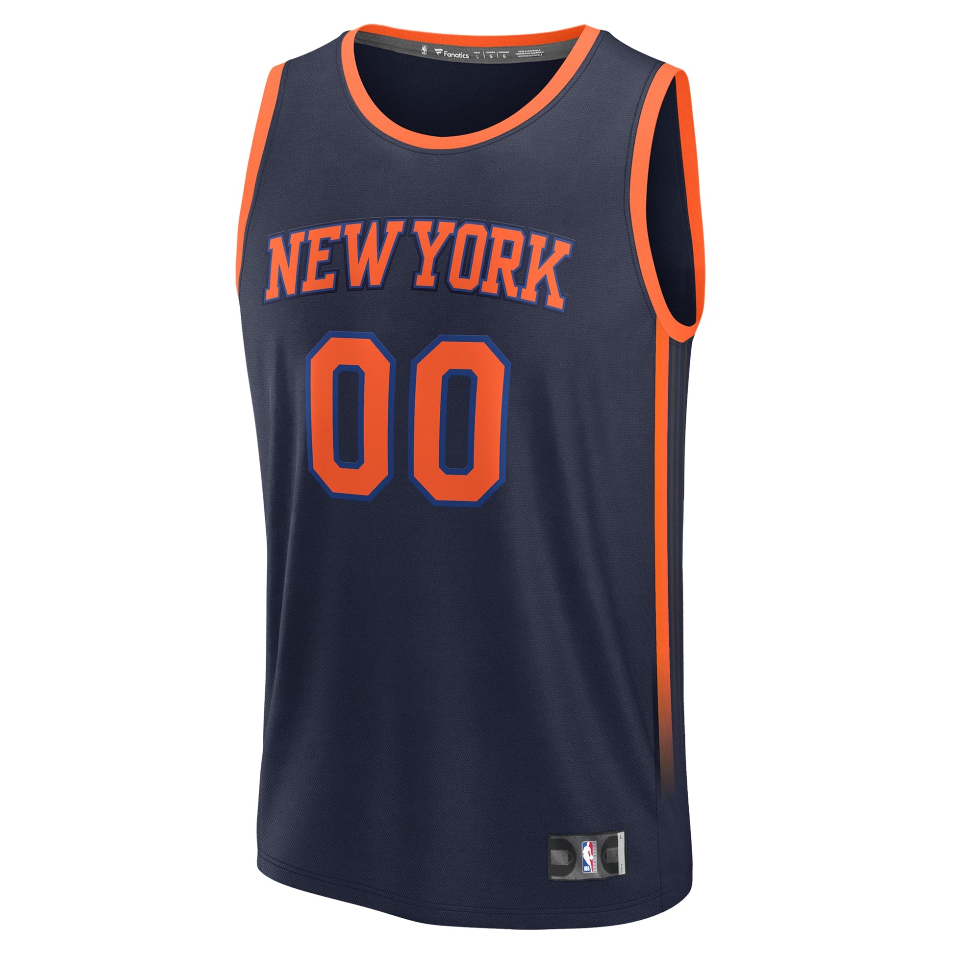 Men's New York Knicks Fanatics Navy Fast Break Custom Jersey - Statement Edition