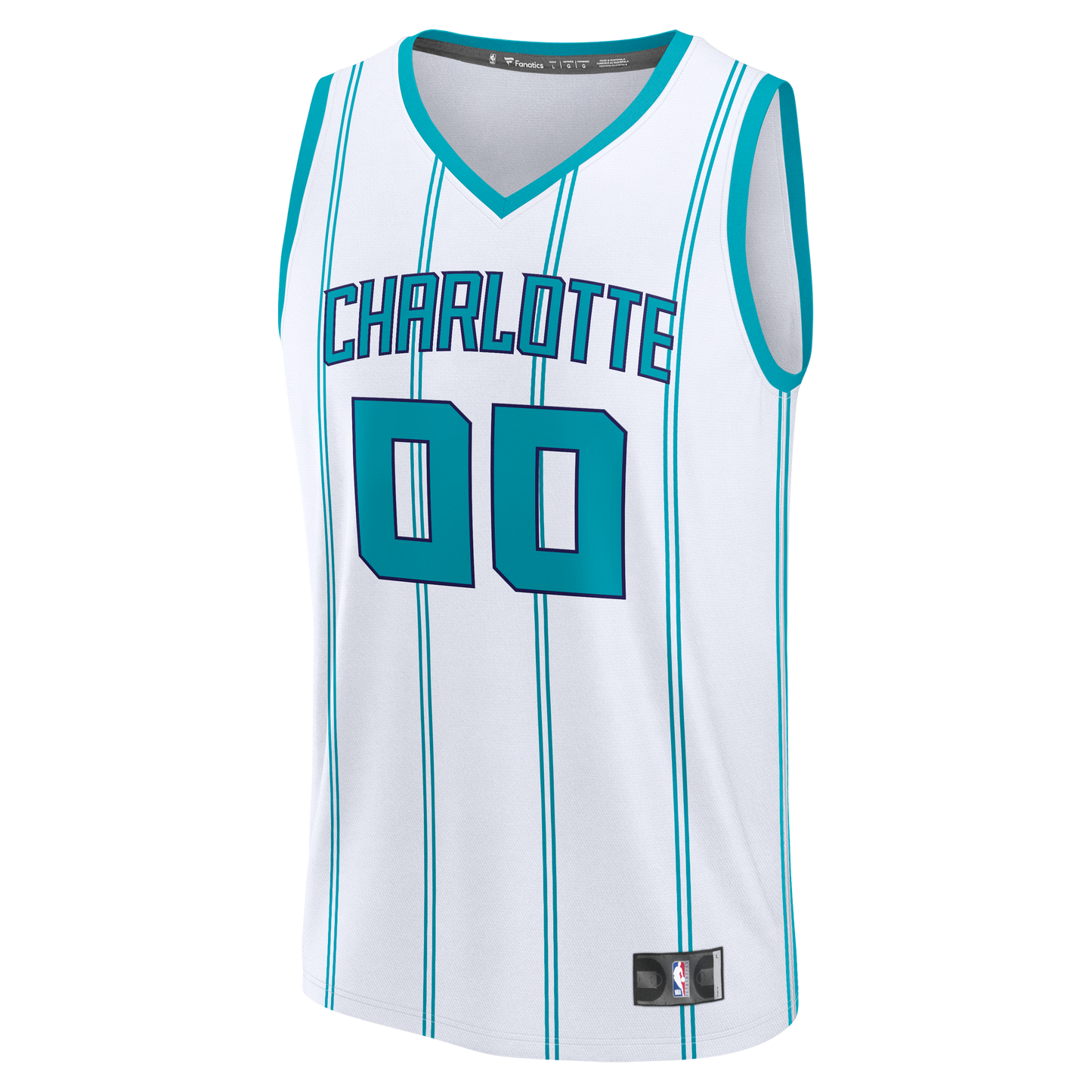 Men's Charlotte Hornets  Fanatics White Fast Break Custom Jersey - Icon Edition