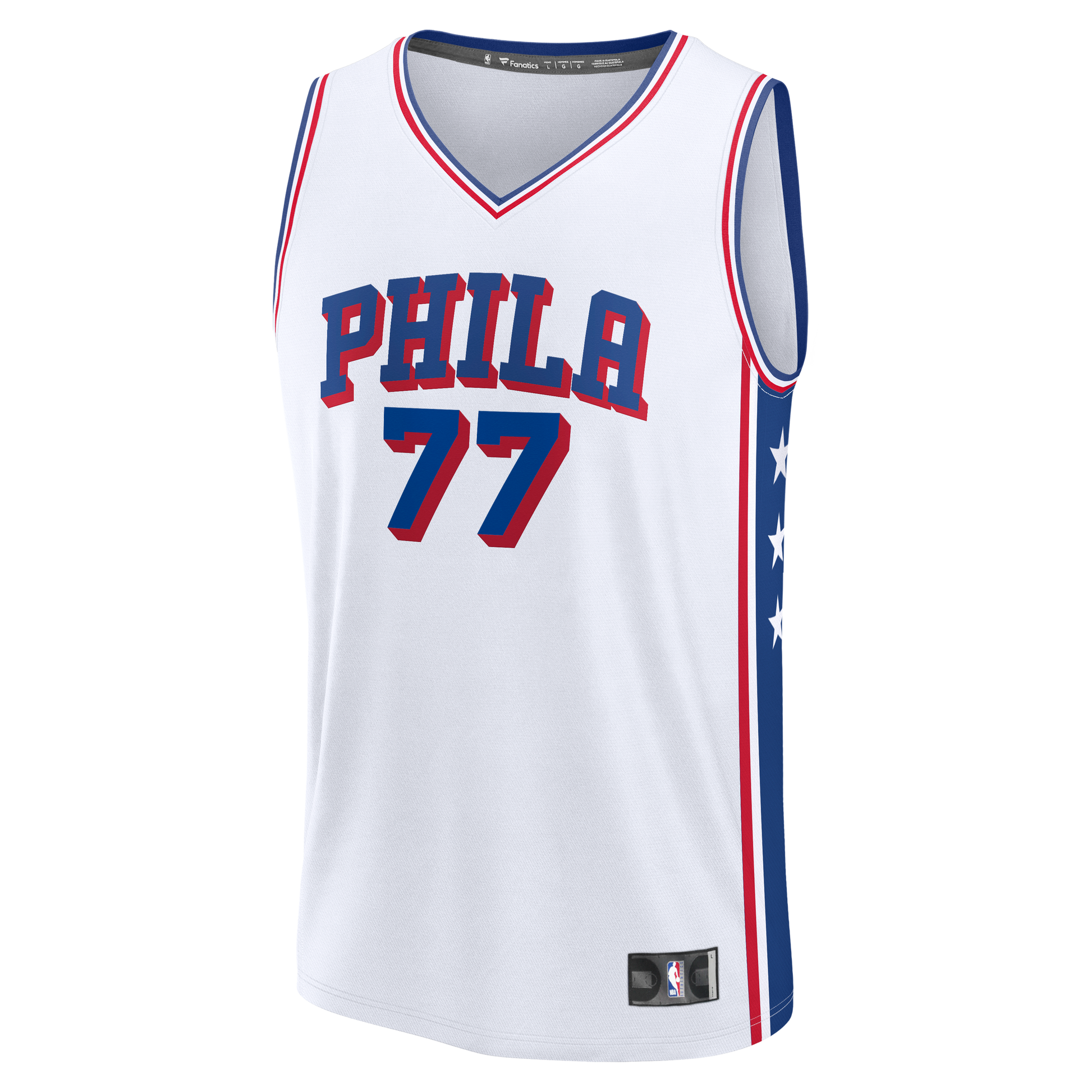 Men's Philadelphia 76ers VJ Edgecombe Fanatics White Fast Break Replica Player Jersey - Association Edition