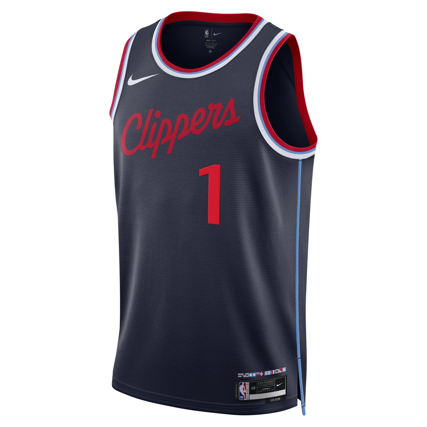 Youth LA Clippers Keaton Wagler Nike Navy Swingman Jersey - Icon Edition