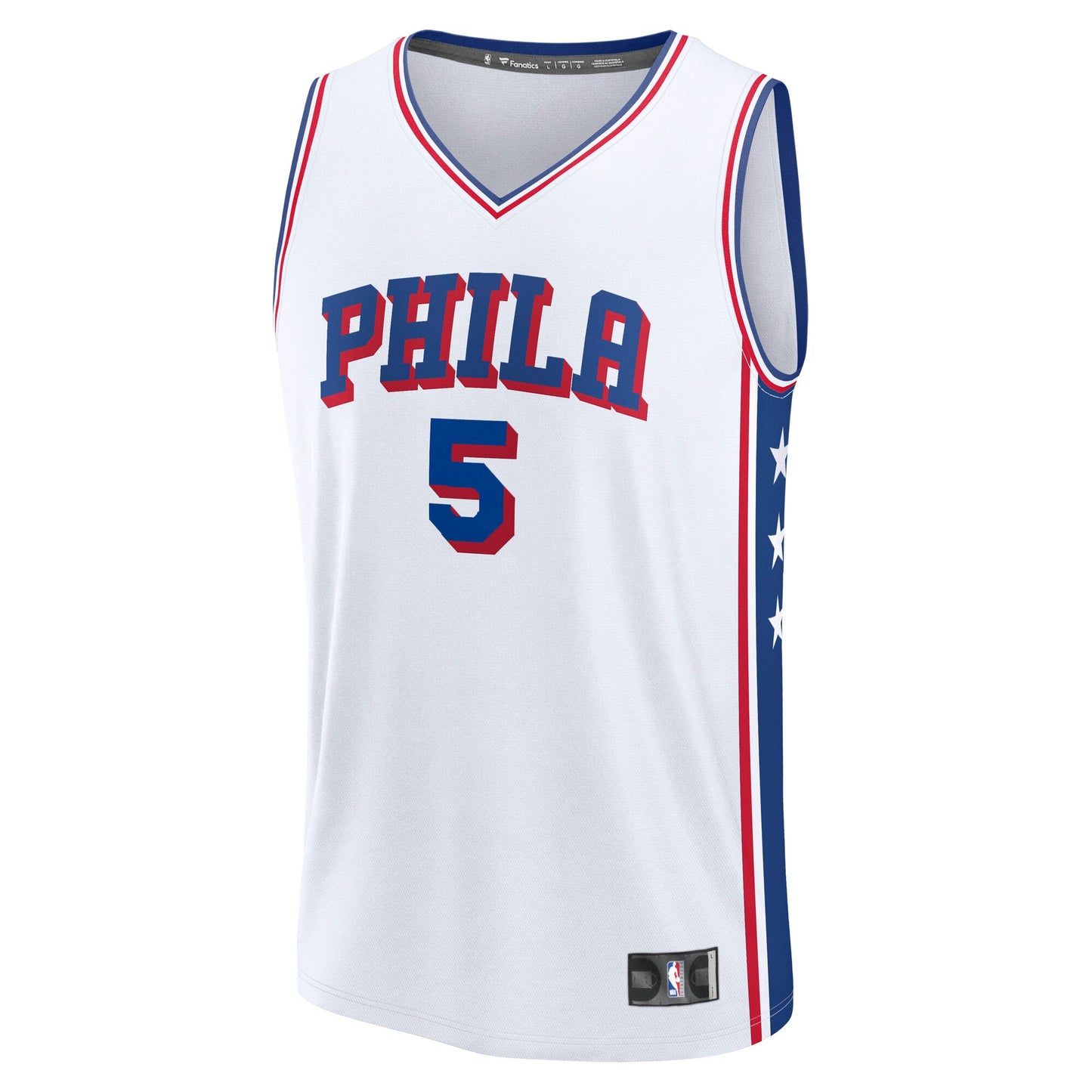 Youth Philadelphia 76ers Anfernee Simons Fanatics White Fast Break Replica Jersey - Association Edition