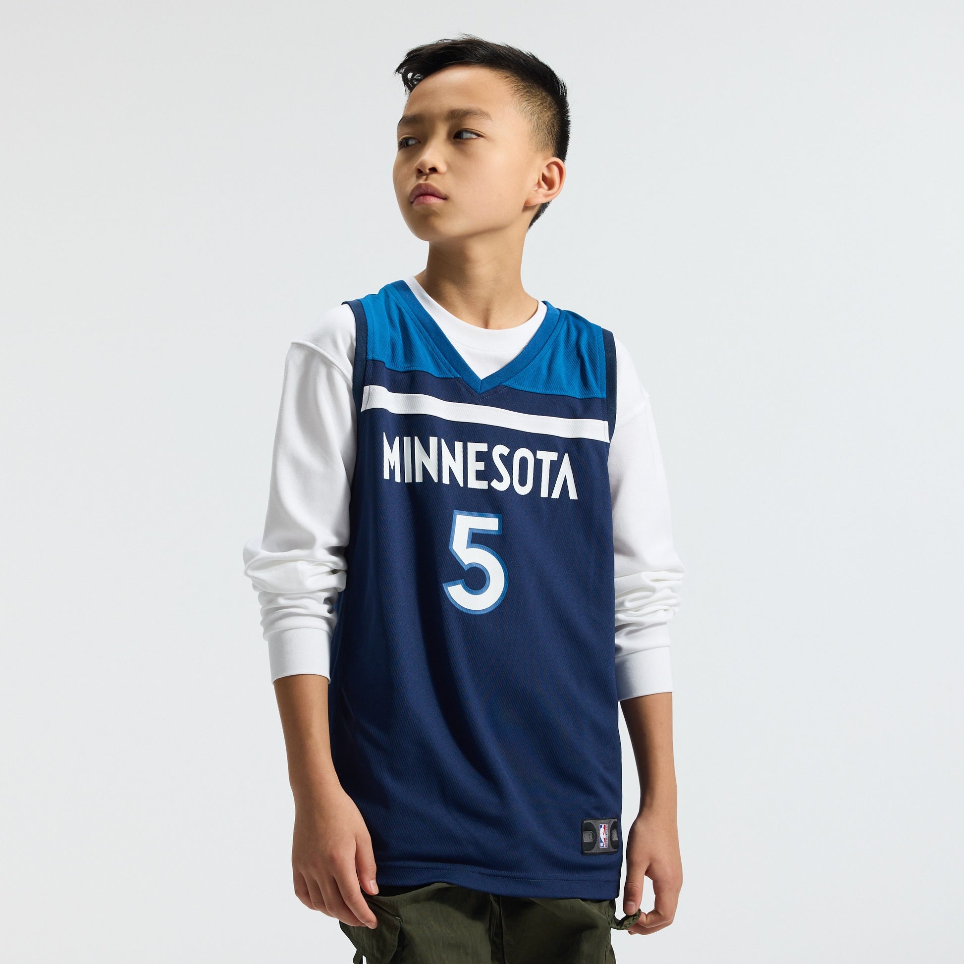 Youth Minnesota Timberwolves Anthony Edwards Fanatics Navy Fast Break Replica Player Jersey - Icon Edition
