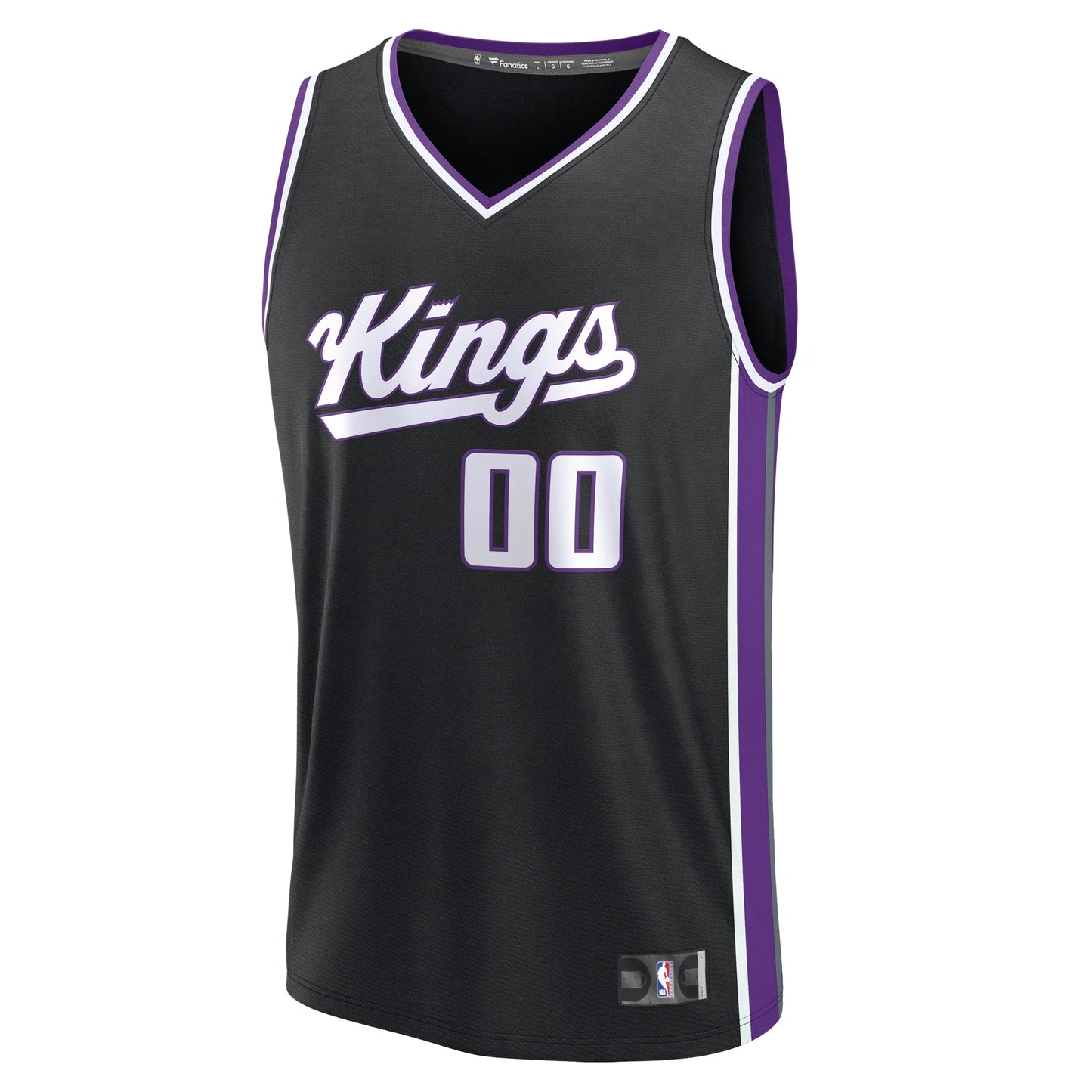 Men's Sacramento Kings Fanatics Black Fast Break Custom Jersey - Icon Edition