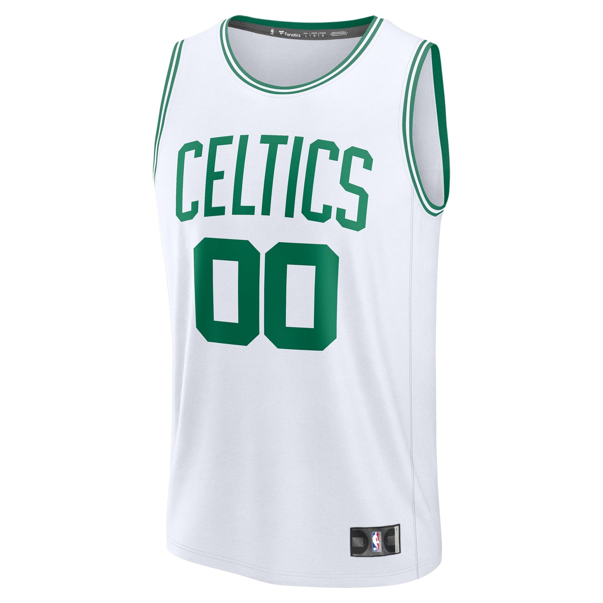 Youth Boston Celtics Fanatics White Fast Break Custom Replica Jersey - Association Edition