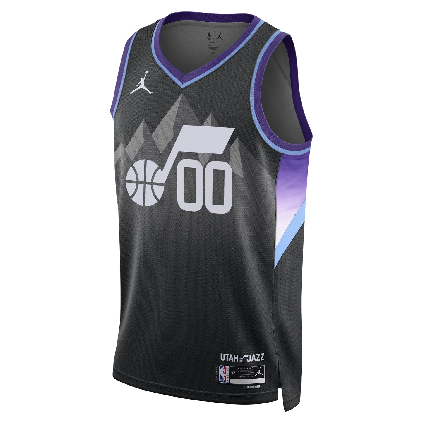 Unisex Utah Jazz  Jordan Brand Black 2024/25 Custom Swingman Jersey - Statement Edition