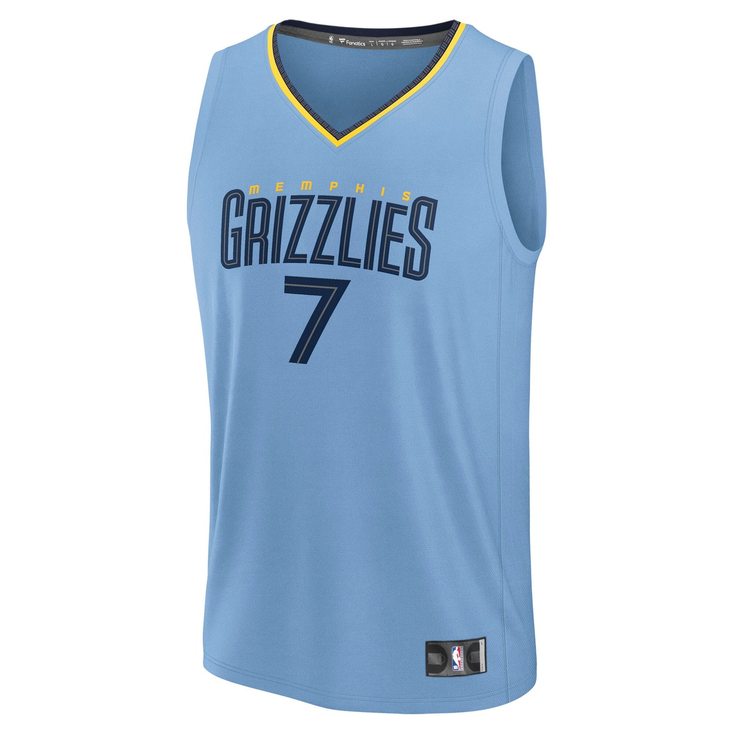 Men's Memphis Grizzlies Santi Aldama Fanatics Light Blue Fast Break Replica Player Jersey - Statement Edition