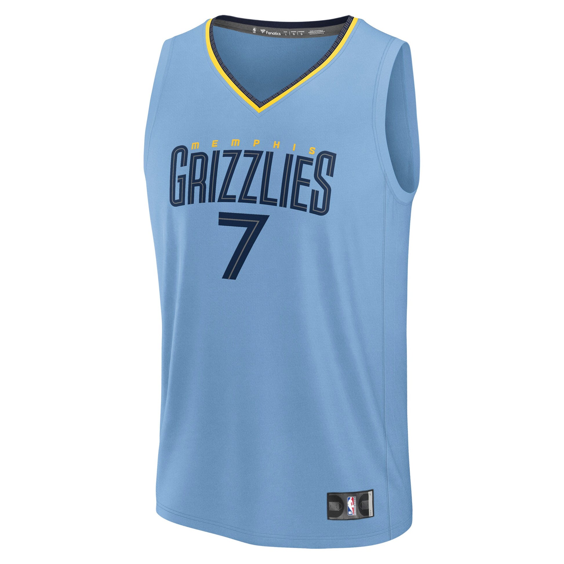 Men's Memphis Grizzlies Santi Aldama Fanatics Light Blue Fast Break Replica Player Jersey - Statement Edition