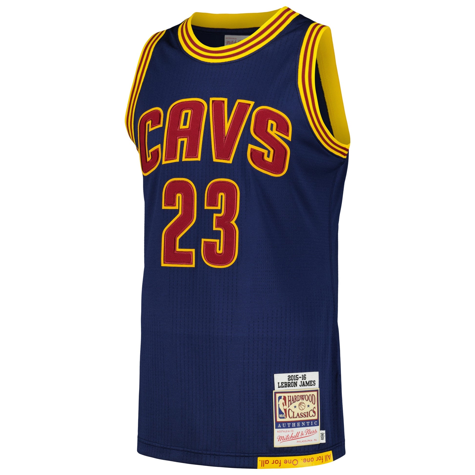 Men's Cleveland Cavaliers LeBron James Mitchell & Ness Navy 2015/16 Hardwood Classics Authentic Jersey