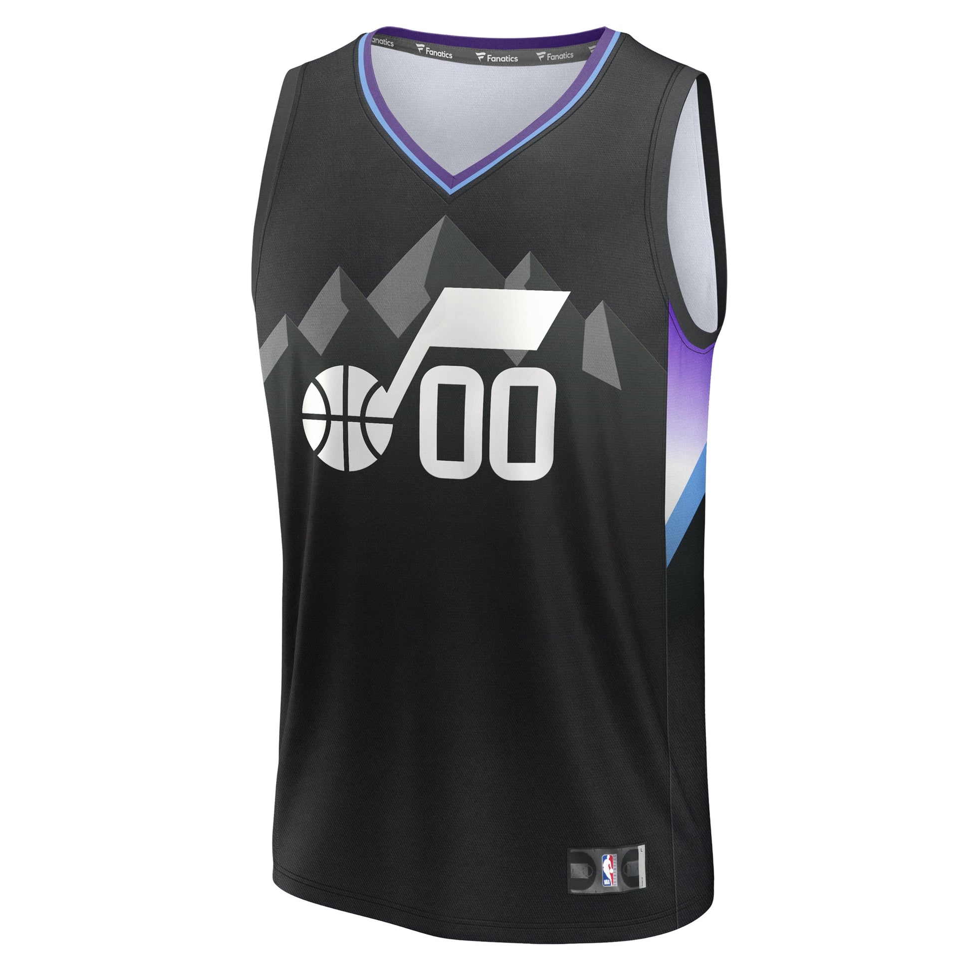 Men's Utah Jazz Fanatics Black Fast Break Custom Jersey - Statement Edition