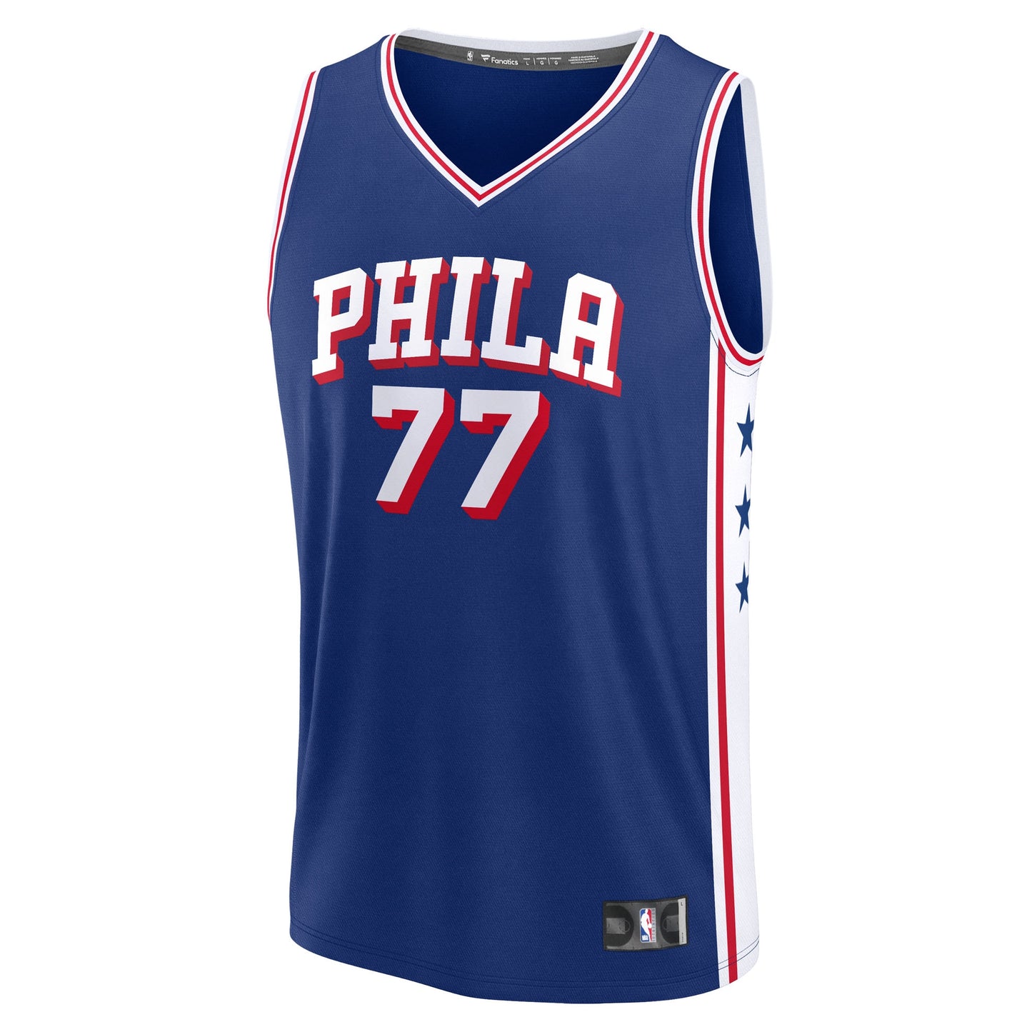 Men's Philadelphia 76ers V. J. Edgecombe Fanatics Royal 2025 NBA Draft First Round Pick Fast Break Replica Jersey - Icon Edition
