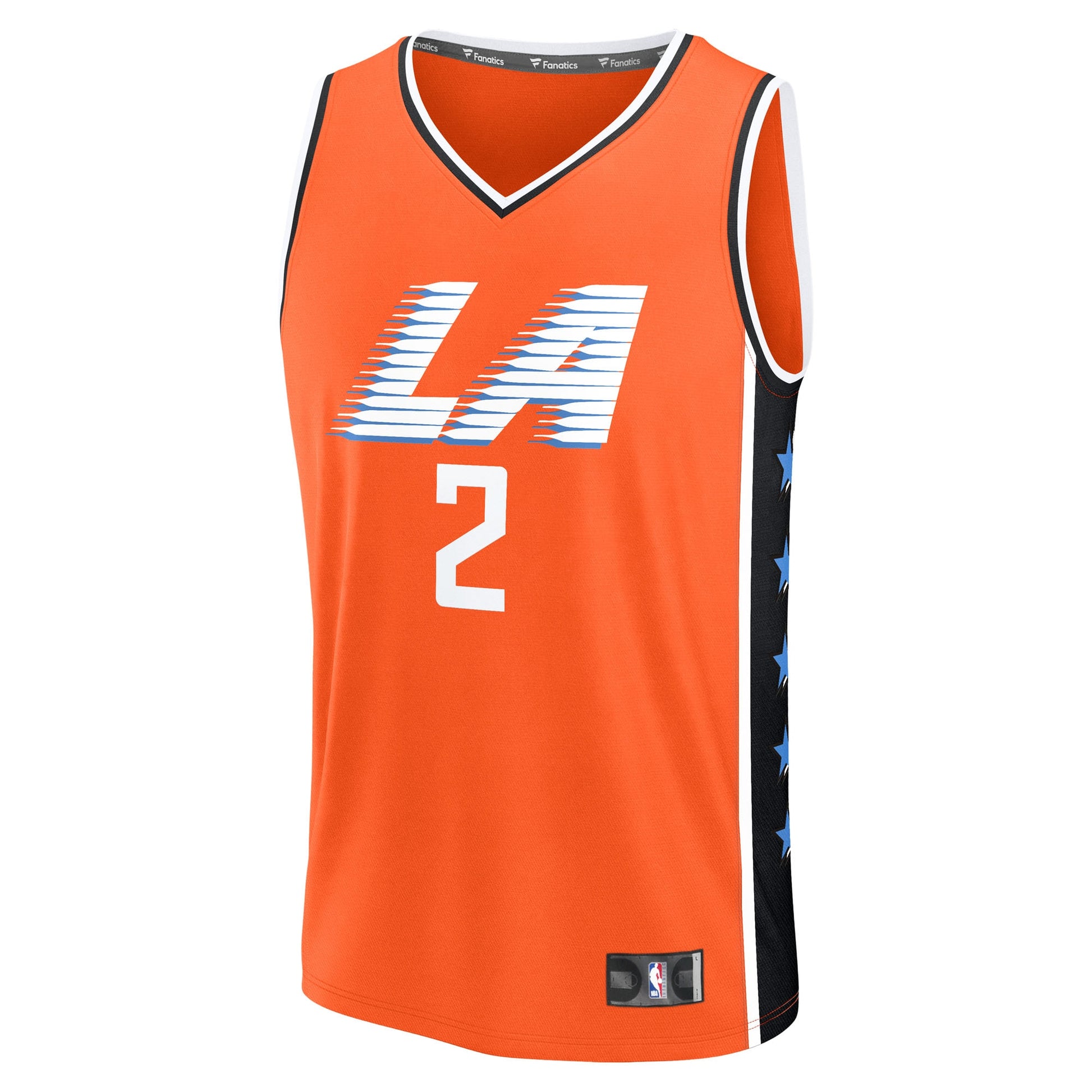 Youth LA Clippers Kawhi Leonard Fanatics Orange 2025/26 City Edition Fast Break Jersey