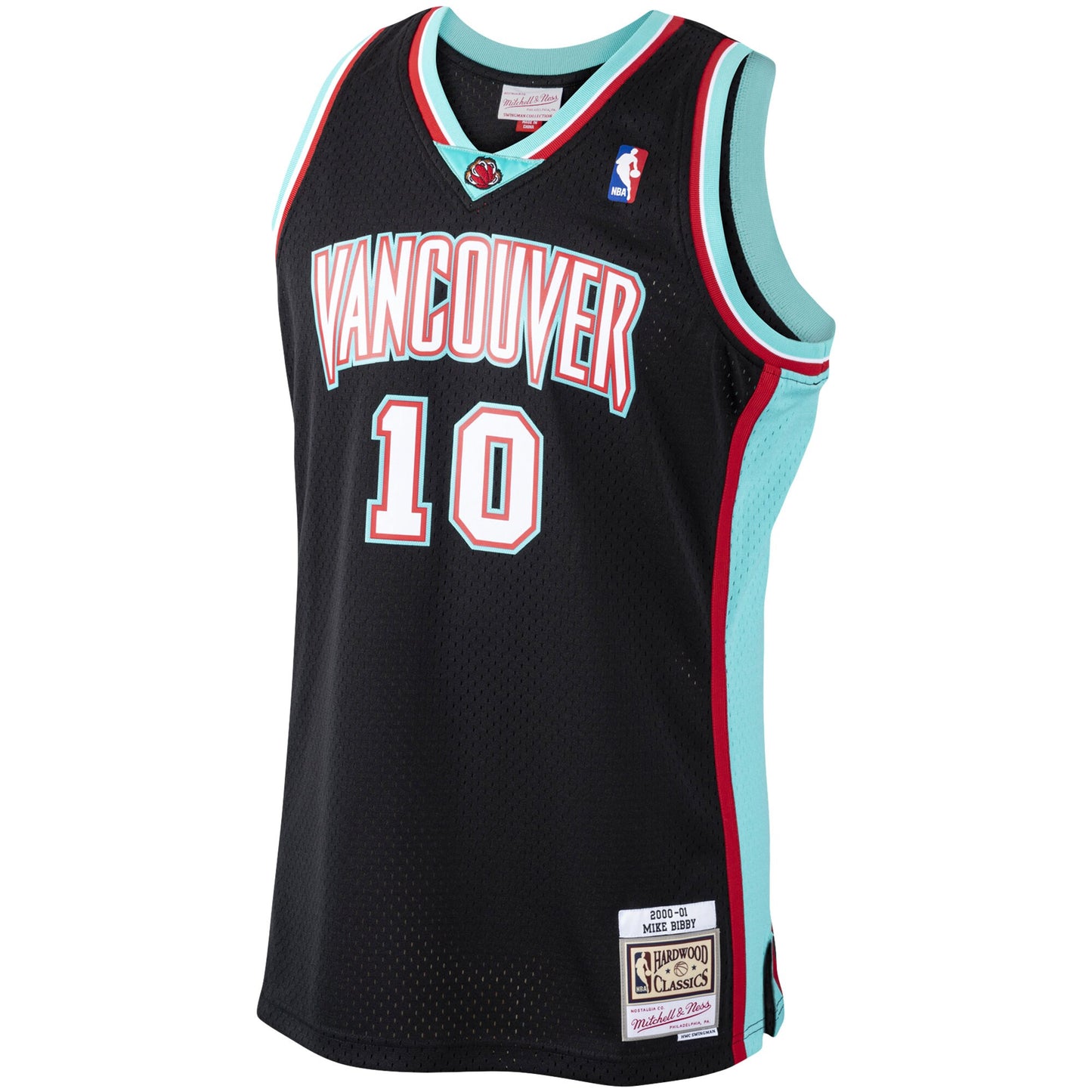Men's Vancouver Grizzlies Mike Bibby Mitchell & Ness Black 2000/01 Hardwood Classics Swingman Jersey