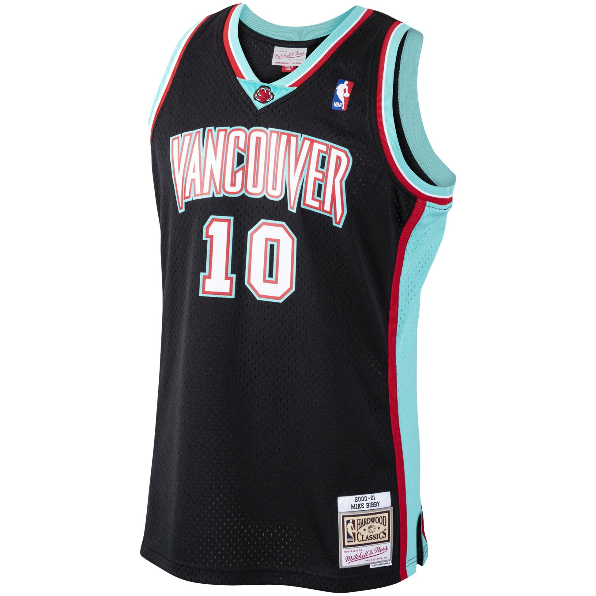 Men's Vancouver Grizzlies Mike Bibby Mitchell & Ness Black 2000/01 Hardwood Classics Swingman Jersey