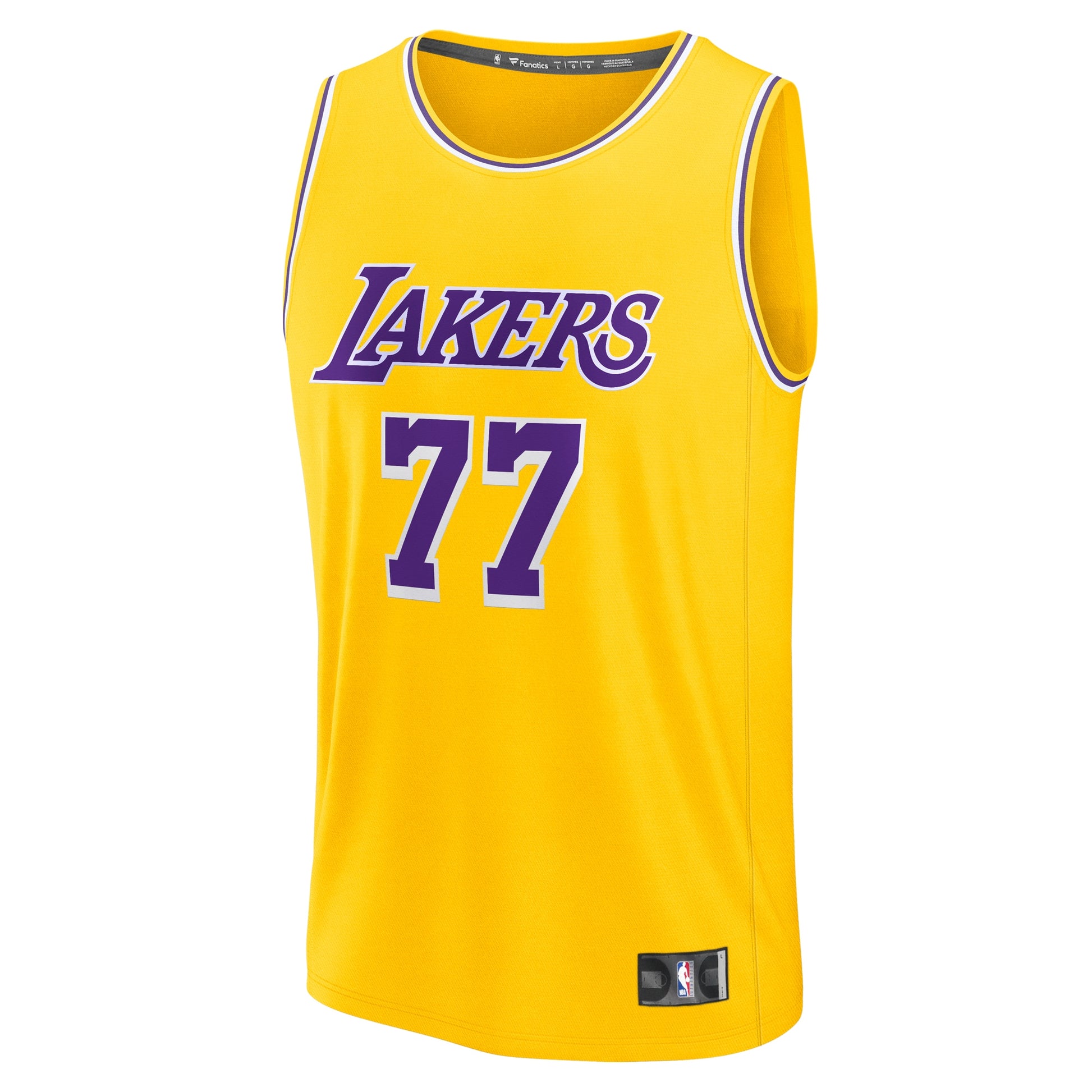 Youth Los Angeles Lakers Luka Dončić Fanatics Gold Fast Break Replica Player Jersey