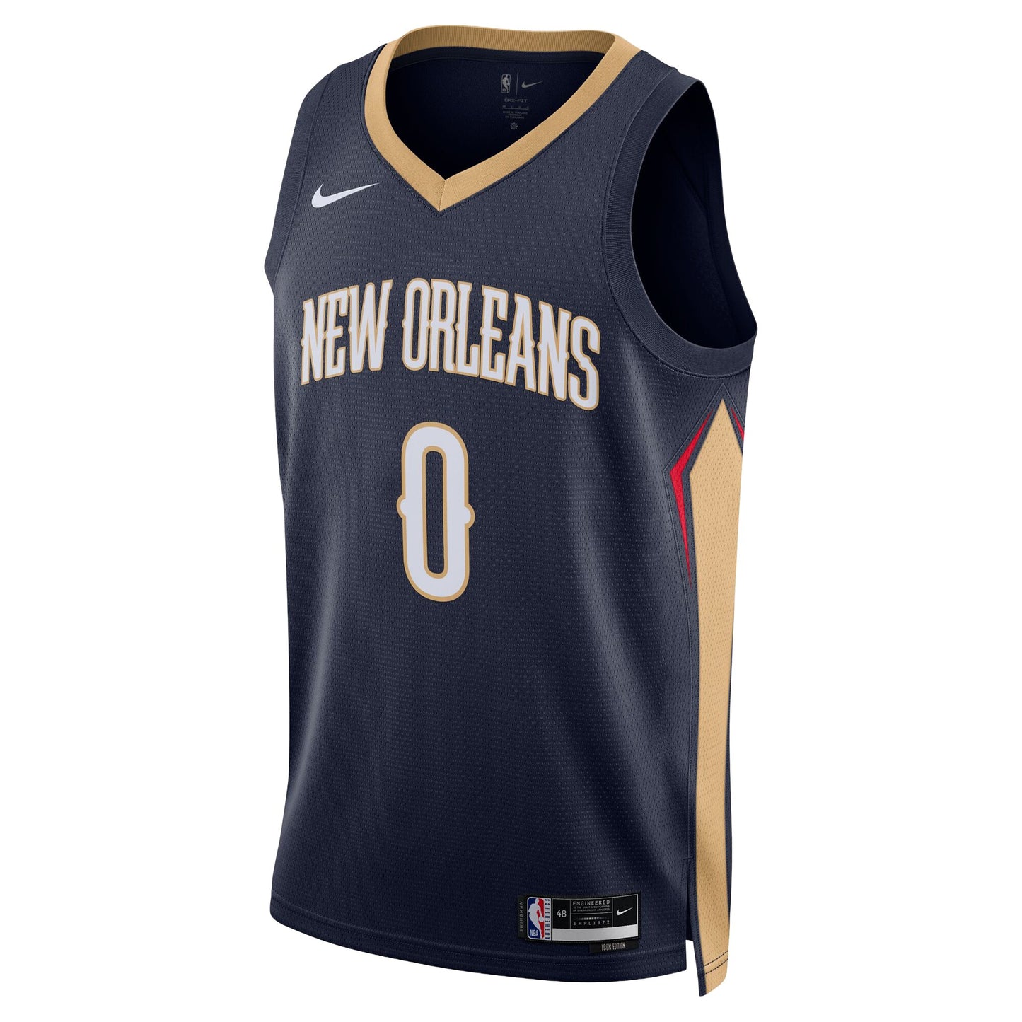 Unisex New Orleans Pelicans Jeremiah Fears Nike Navy Swingman Jersey - Icon Edition