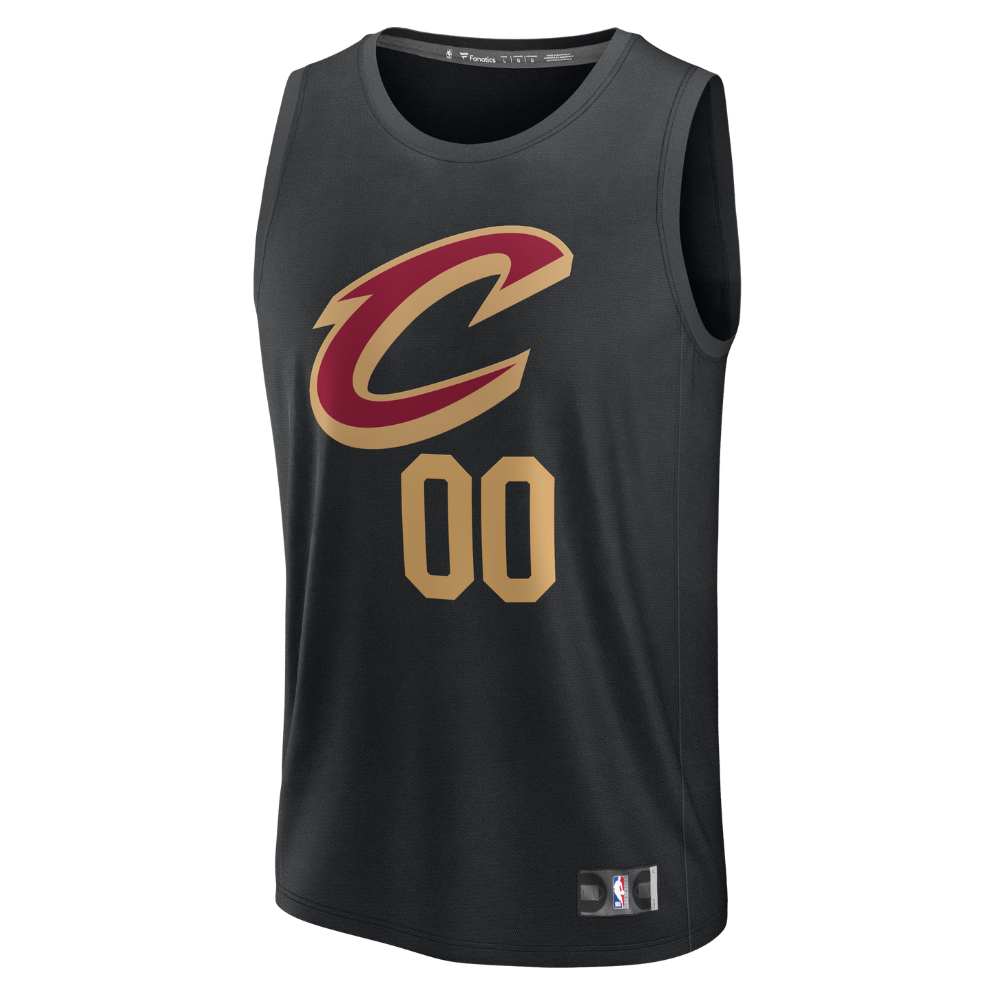 Youth Cleveland Cavaliers Fanatics Black Fast Break Custom Jersey - Statement Edition