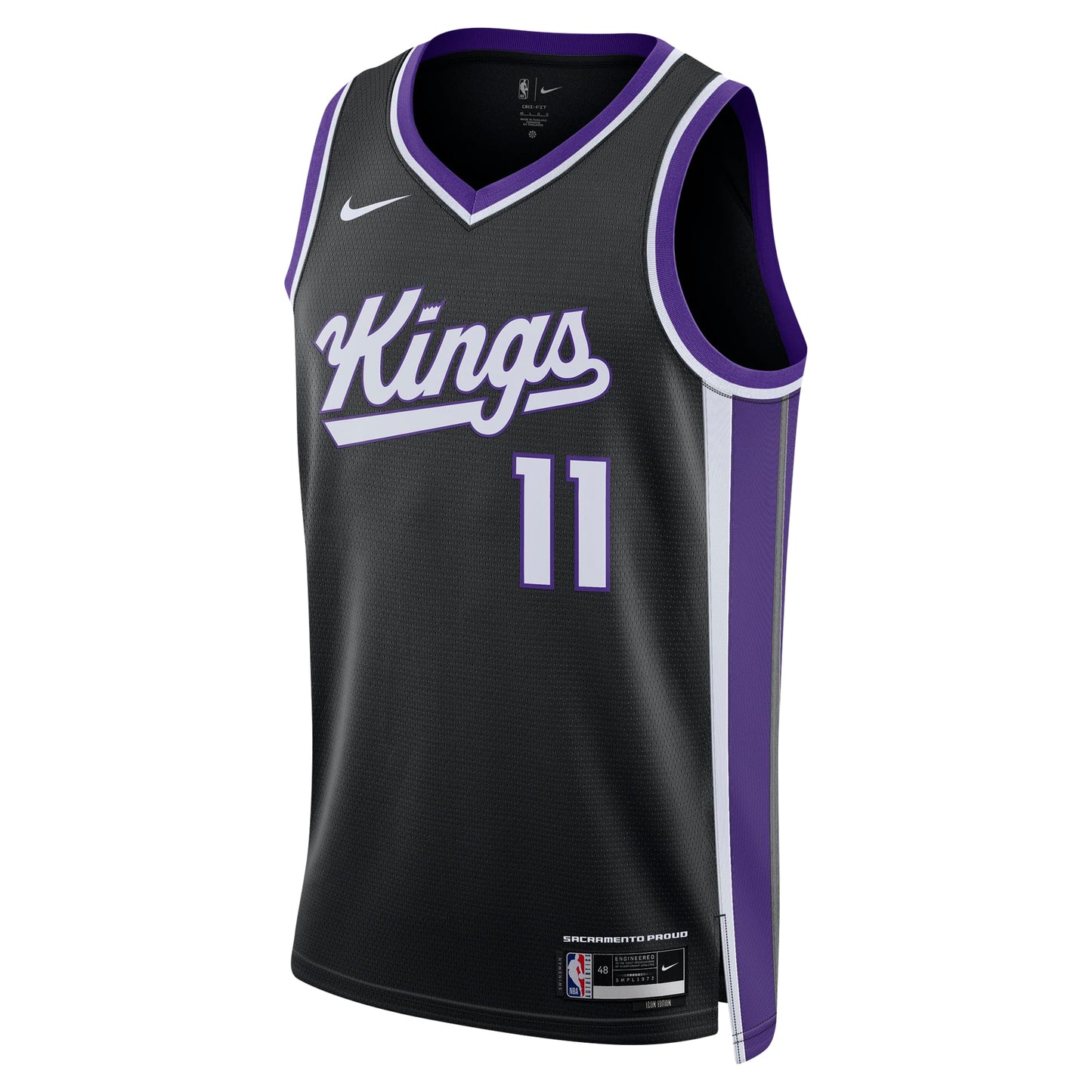 Unisex Sacramento Kings Domantas Sabonis Nike Black Swingman Player Jersey - Icon Edition
