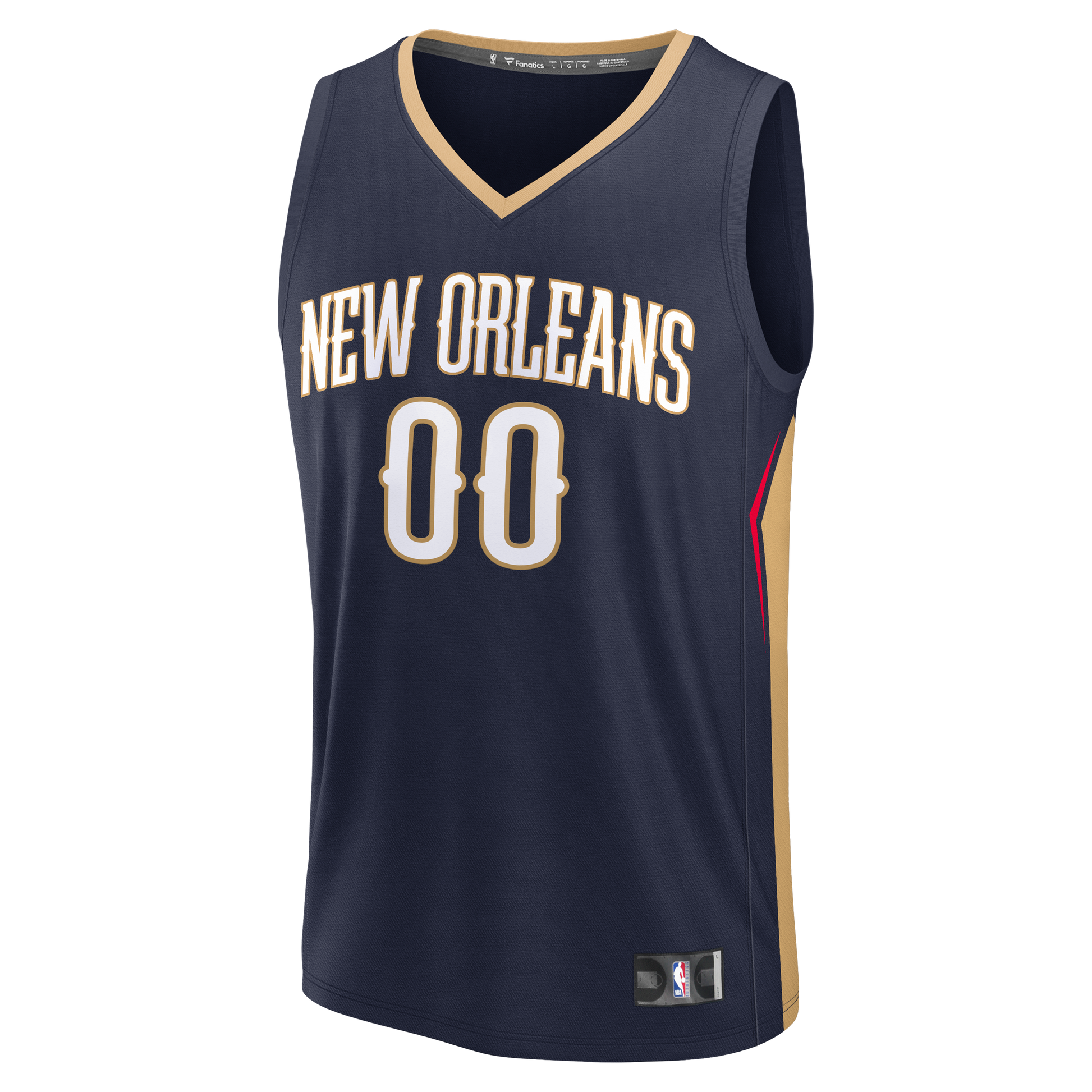 Men's New Orleans Pelicans  Fanatics Navy Fast Break Custom Jersey - Icon Edition