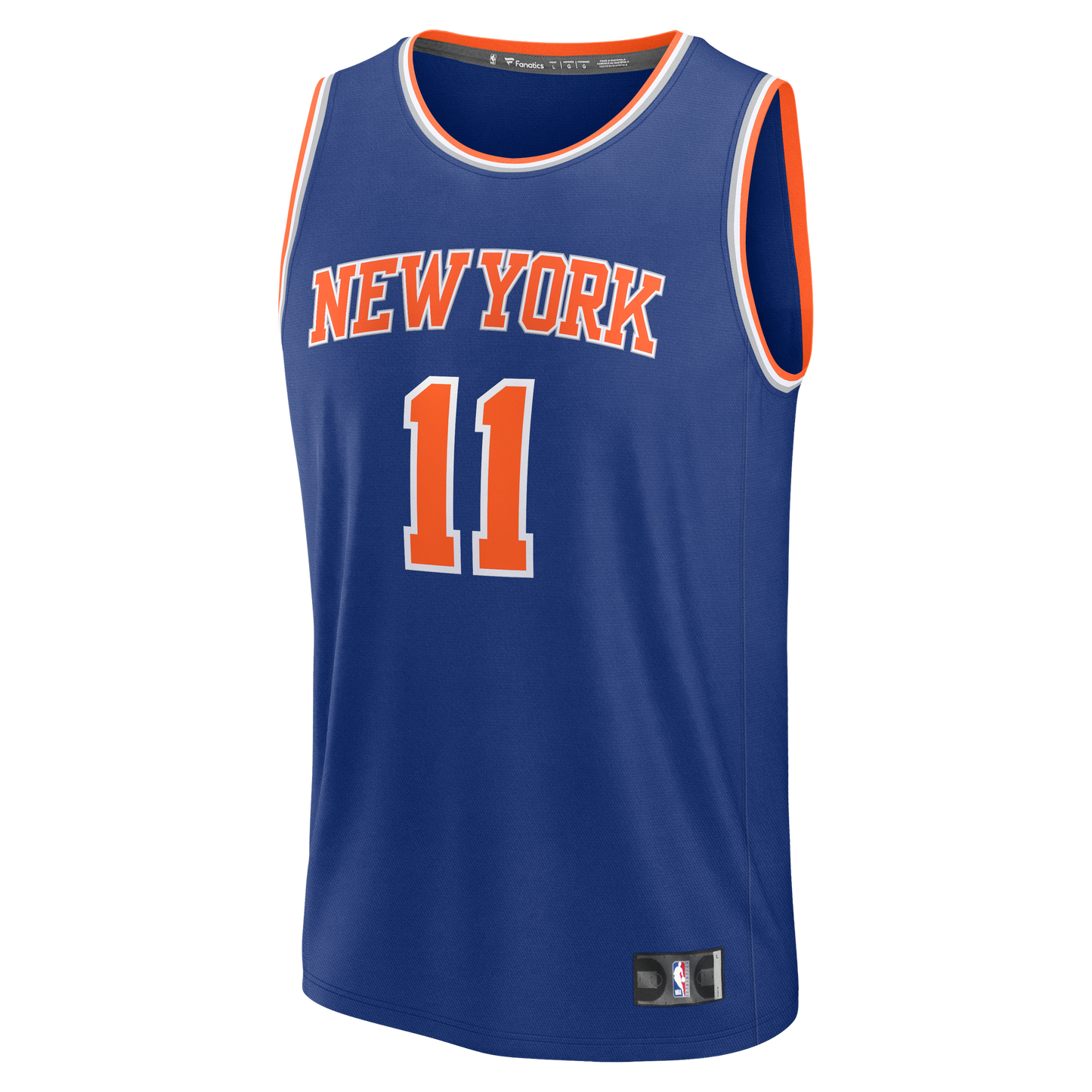 Men's New York Knicks Jalen Brunson Fanatics Blue 2026 NBA Finals Patch Fast Break Replica Jersey - Icon Edition