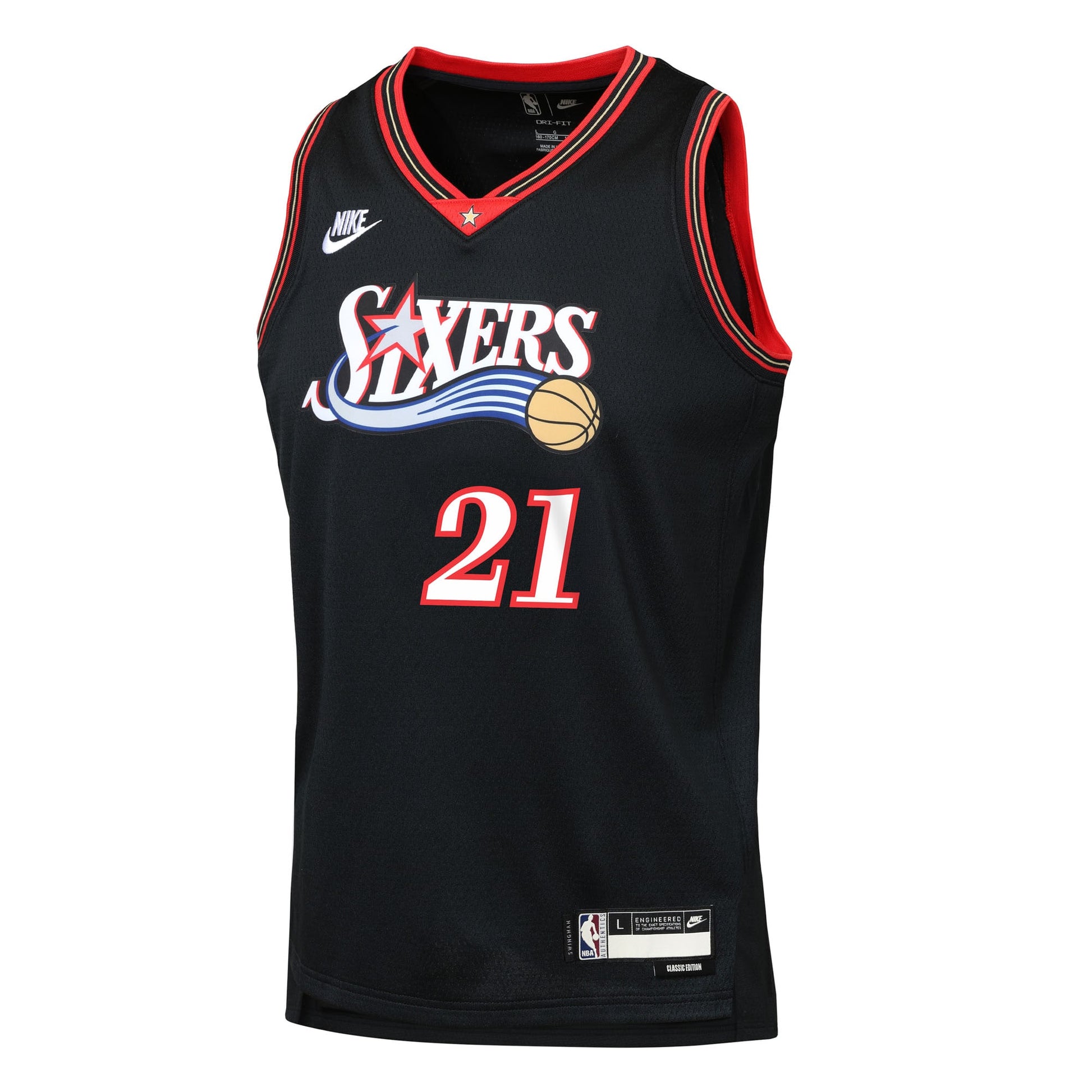 Youth Philadelphia 76ers Joel Embiid Nike Black Swingman Jersey - Classic Edition