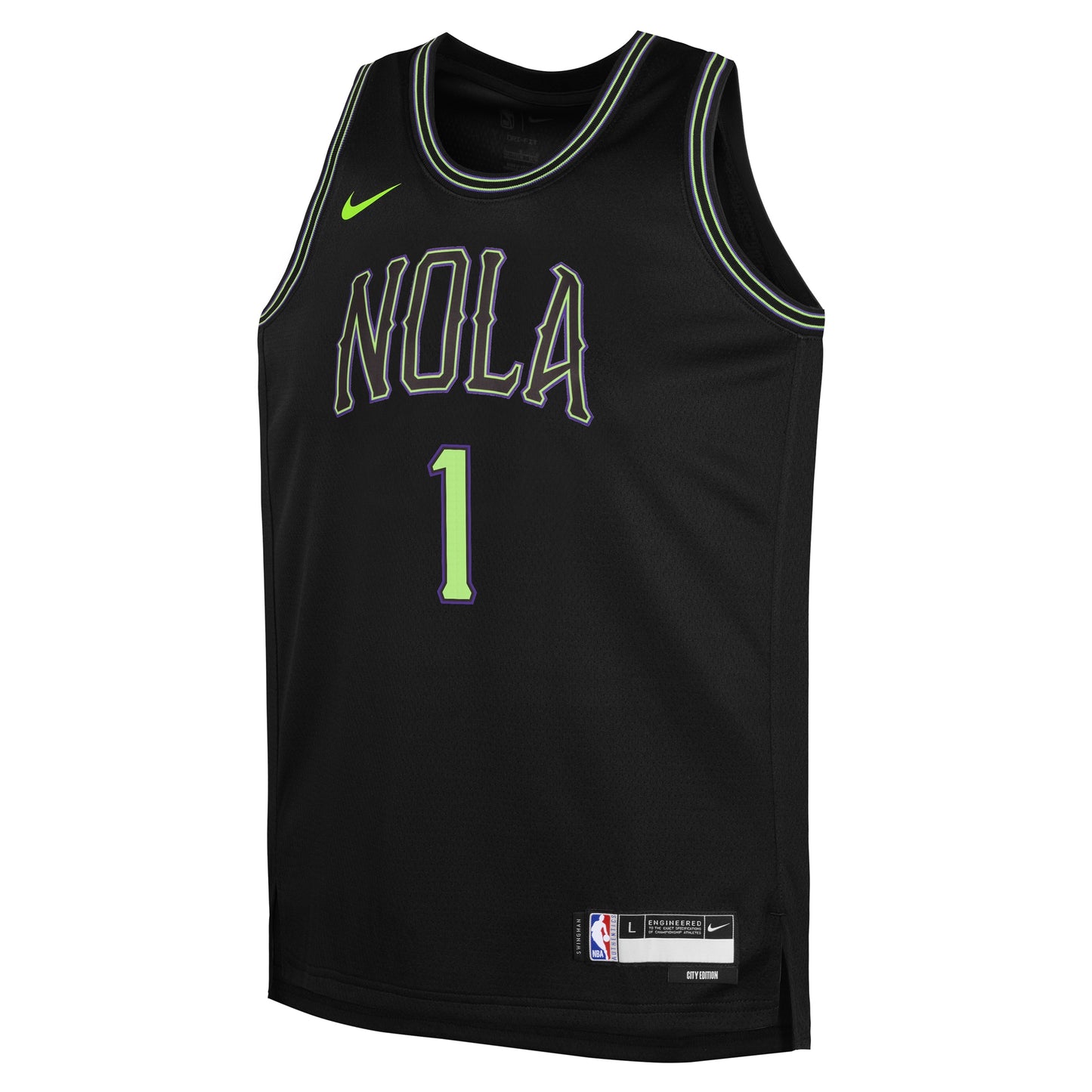 Youth New Orleans Pelicans Zion Williamson Nike Black 2025/26 City Edition Swingman Jersey