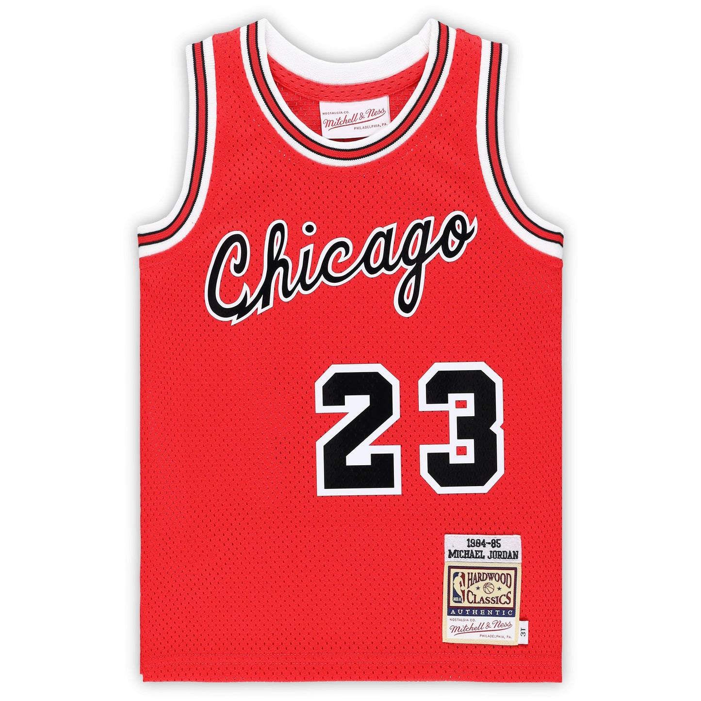 Toddler Chicago Bulls Michael Jordan Mitchell & Ness Red Hardwood Classics 1984/85 Authentic Swingman Jersey
