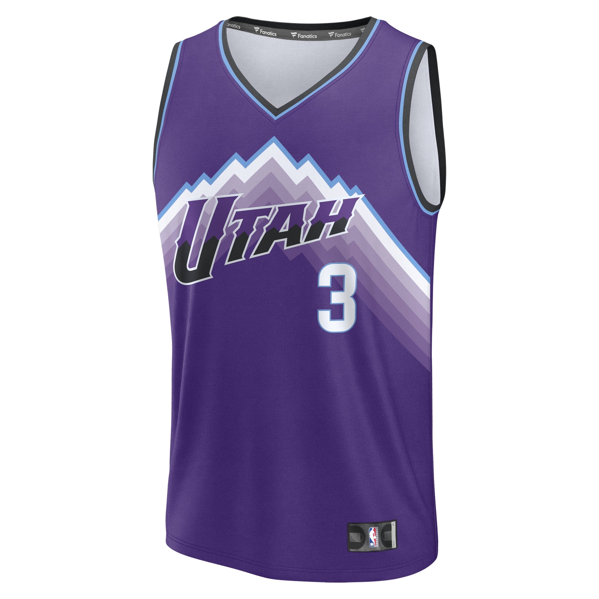 Men's Utah Jazz Keyonte George Fanatics Purple Fast Break Jersey - Icon Edition