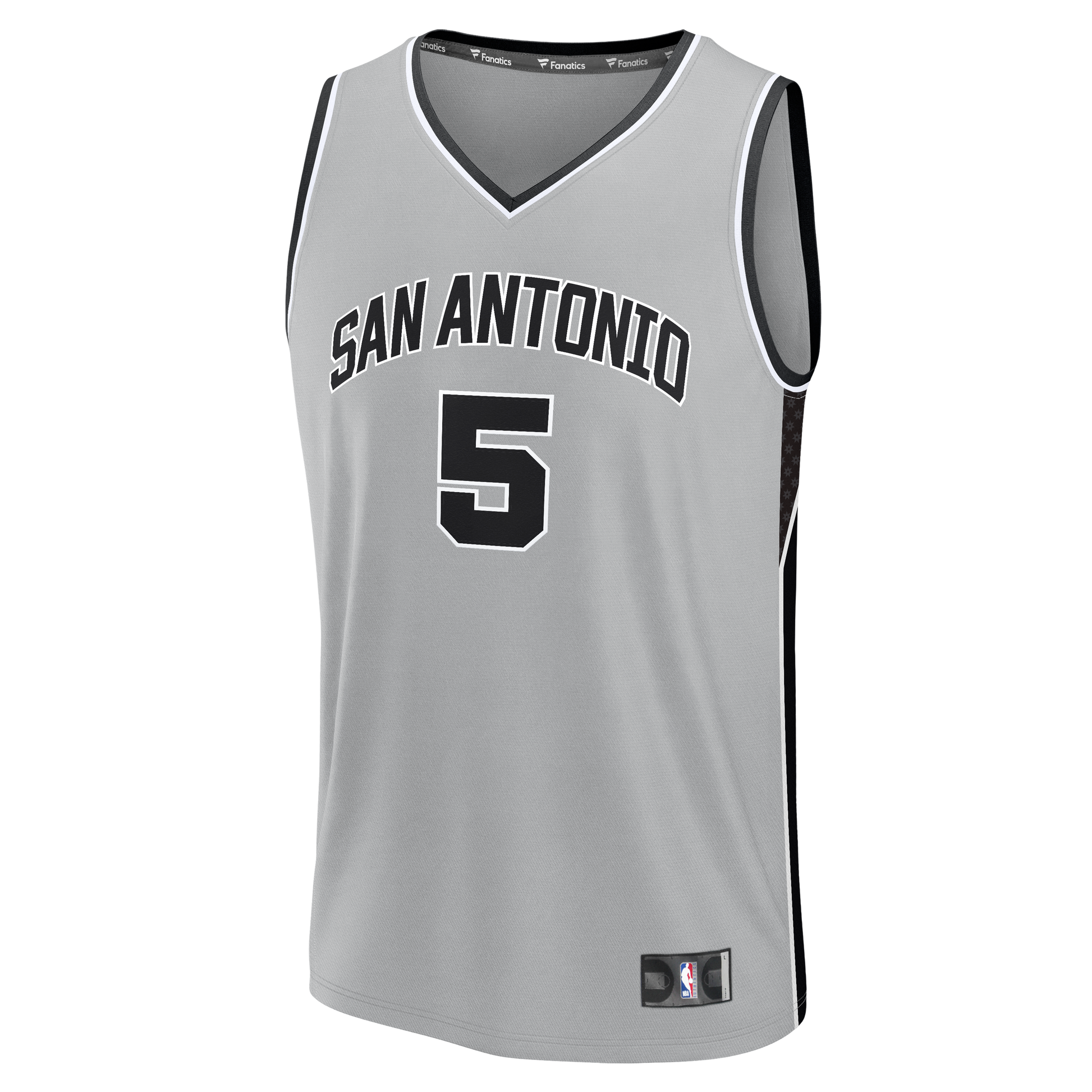 Youth San Antonio Spurs Stephon Castle Fanatics Silver Fast Break Jersey - Statement Edition