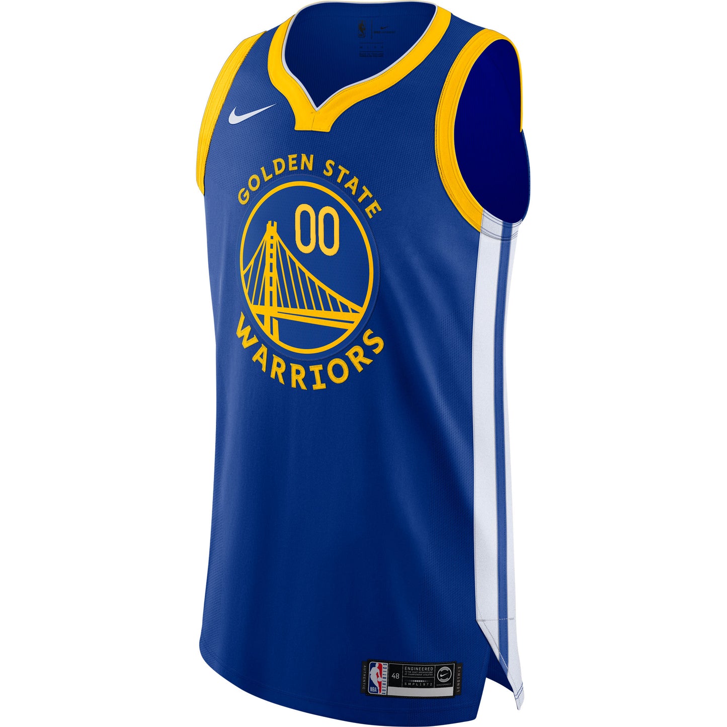 Men's Golden State Warriors Nike Blue 2020/21 Authentic Custom Jersey - Icon Edition