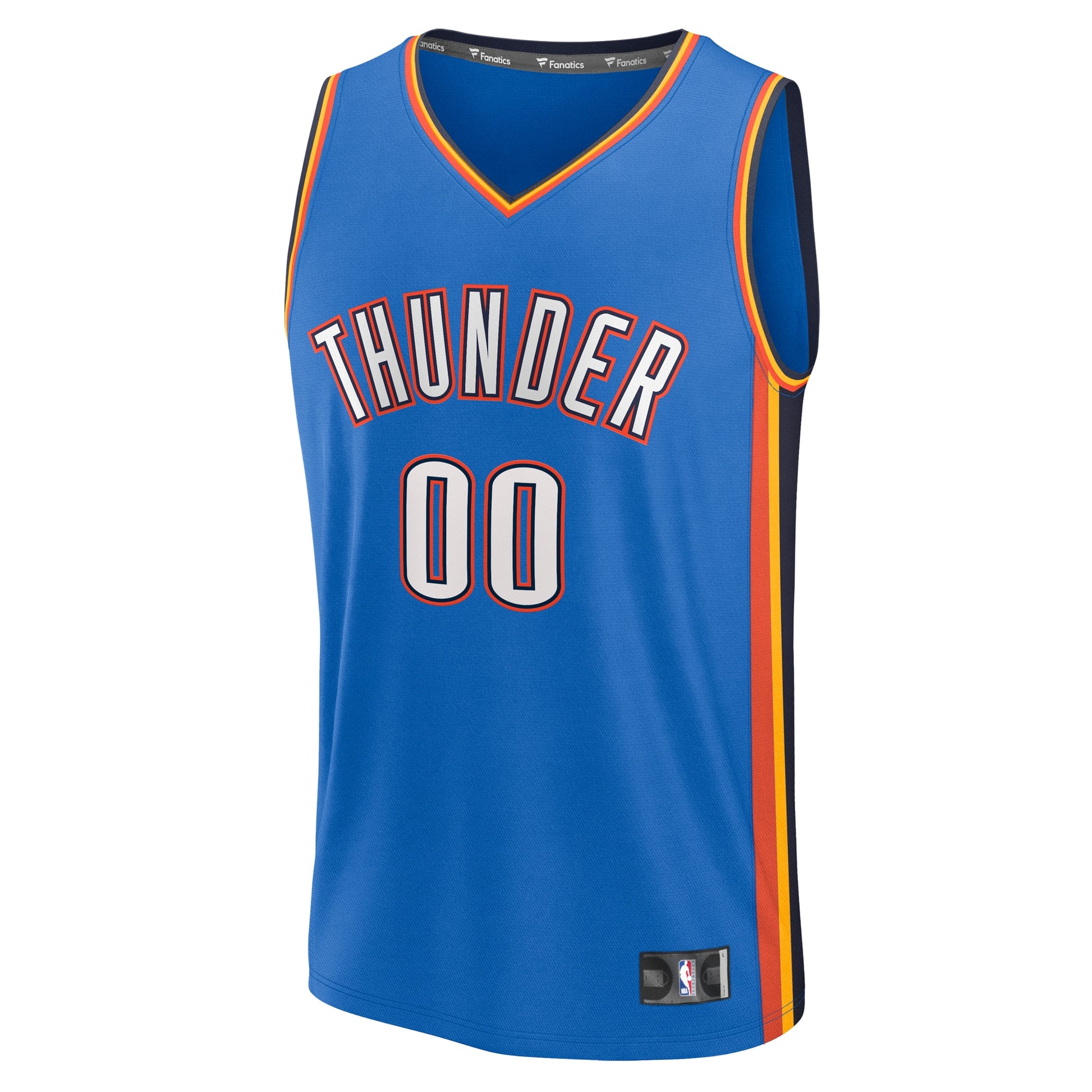 Youth Oklahoma City Thunder Fanatics Blue Fast Break Custom Replica Jersey - Icon Edition