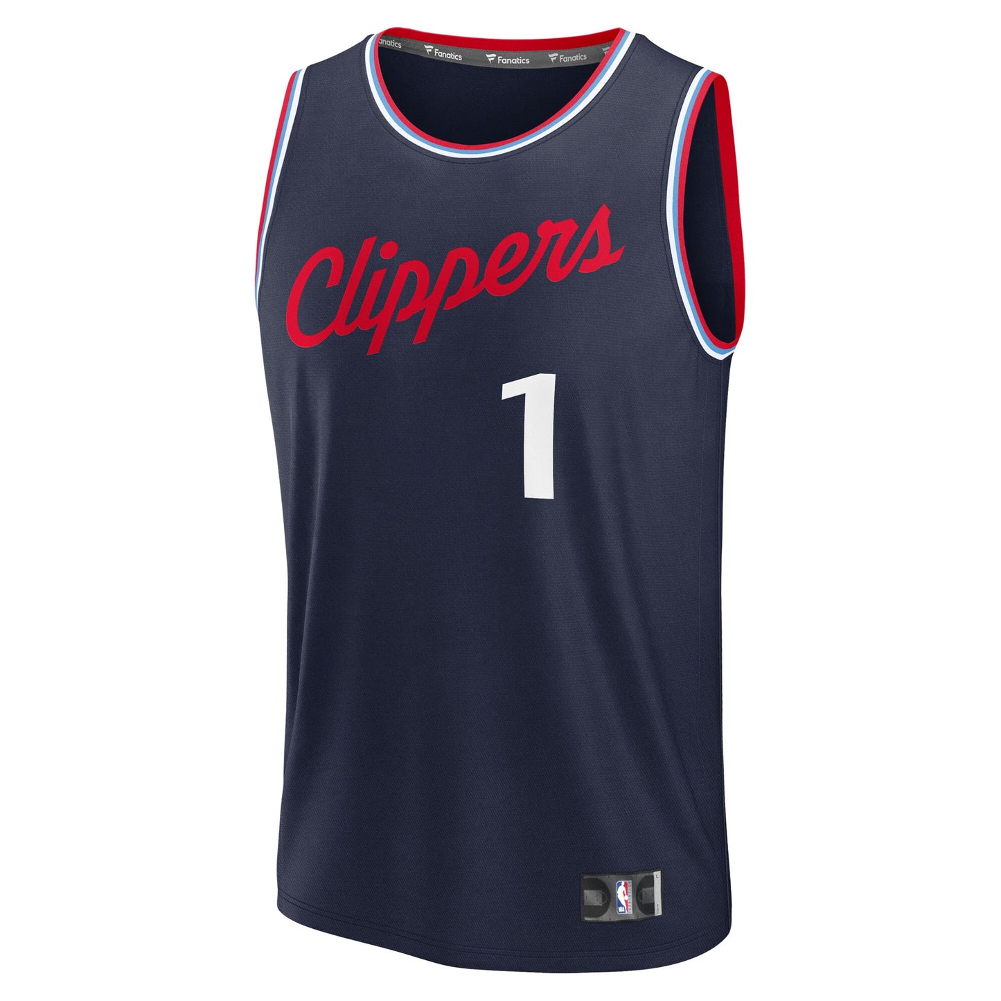 Youth LA Clippers Keaton Wagler Fanatics Navy Fast Break Replica Jersey - Icon Edition