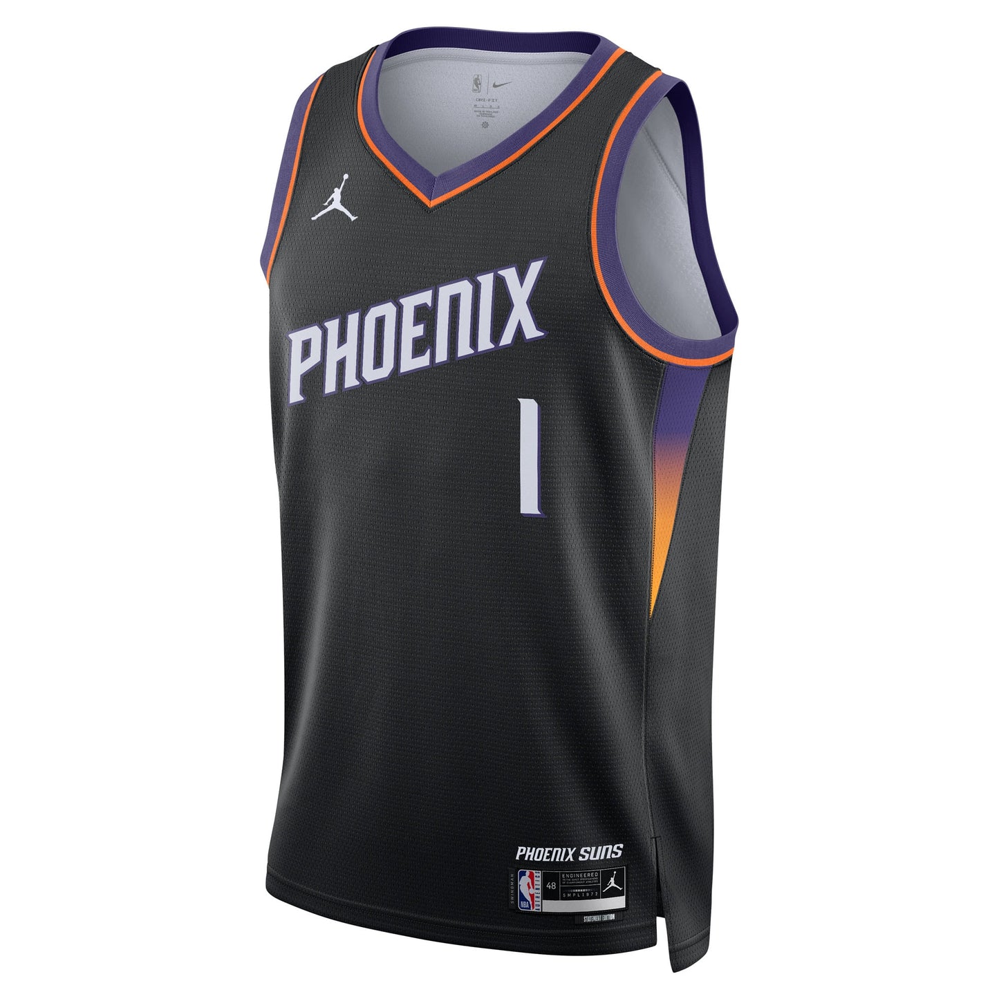 Unisex Phoenix Suns Devin Booker Jordan Brand Black Swingman Jersey - Statement Edition