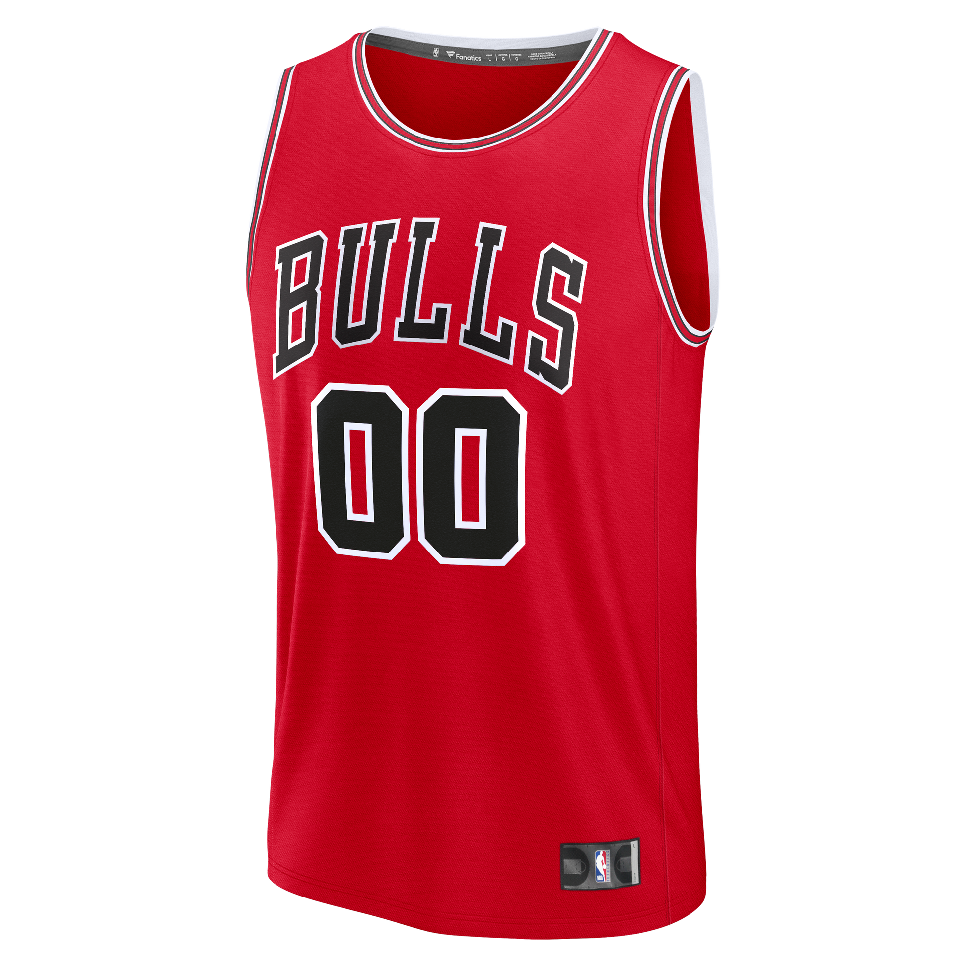 Men's Chicago Bulls  Fanatics Red Fast Break Custom Jersey - Icon Edition