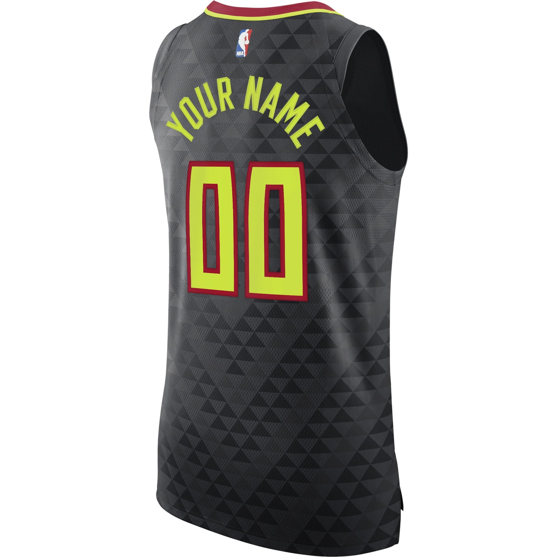 Men's Atlanta Hawks Nike Black Authentic Custom Jersey - Icon Edition
