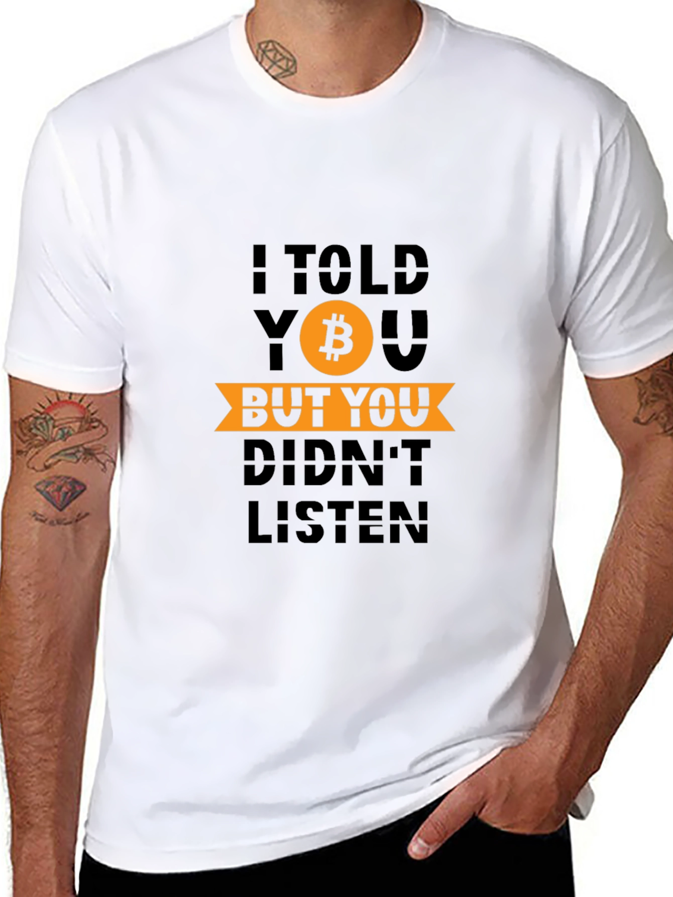 Bitcoin Cryptocurrency Graphic T-Shirt