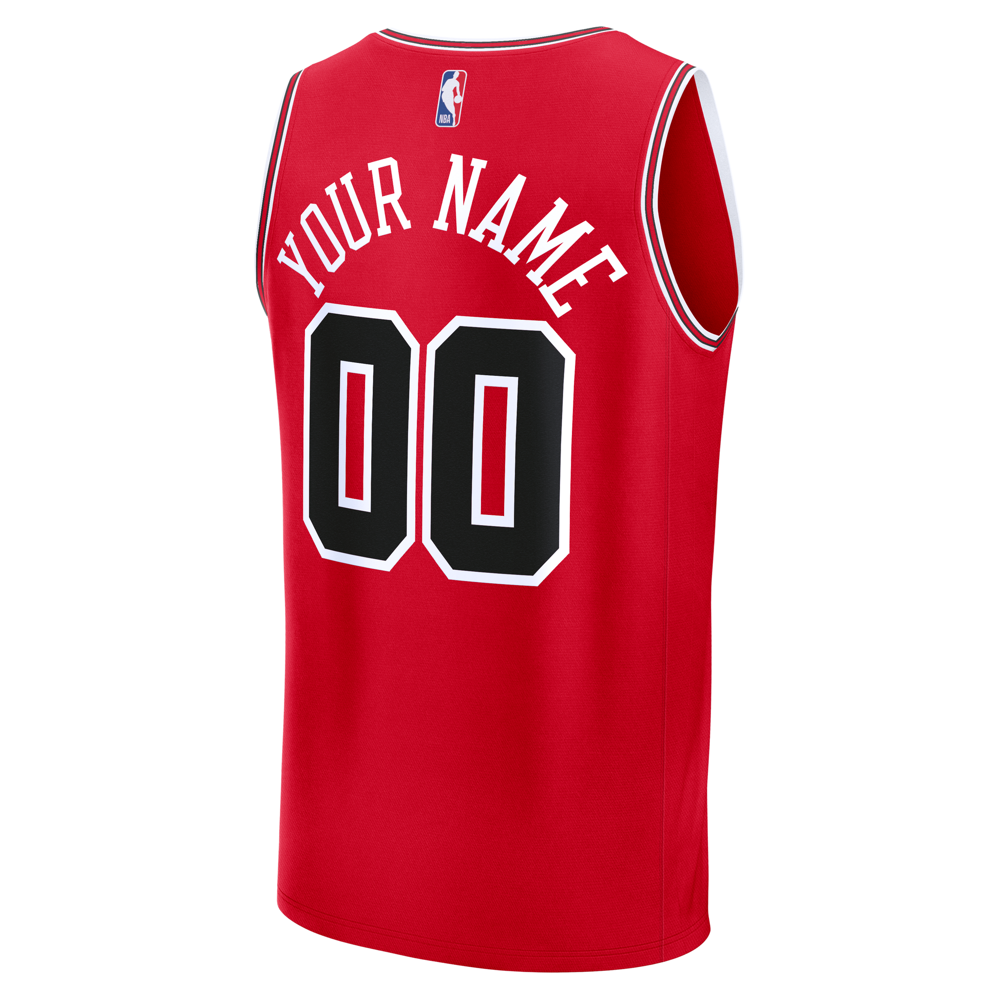 Men's Chicago Bulls  Fanatics Red Fast Break Custom Jersey - Icon Edition
