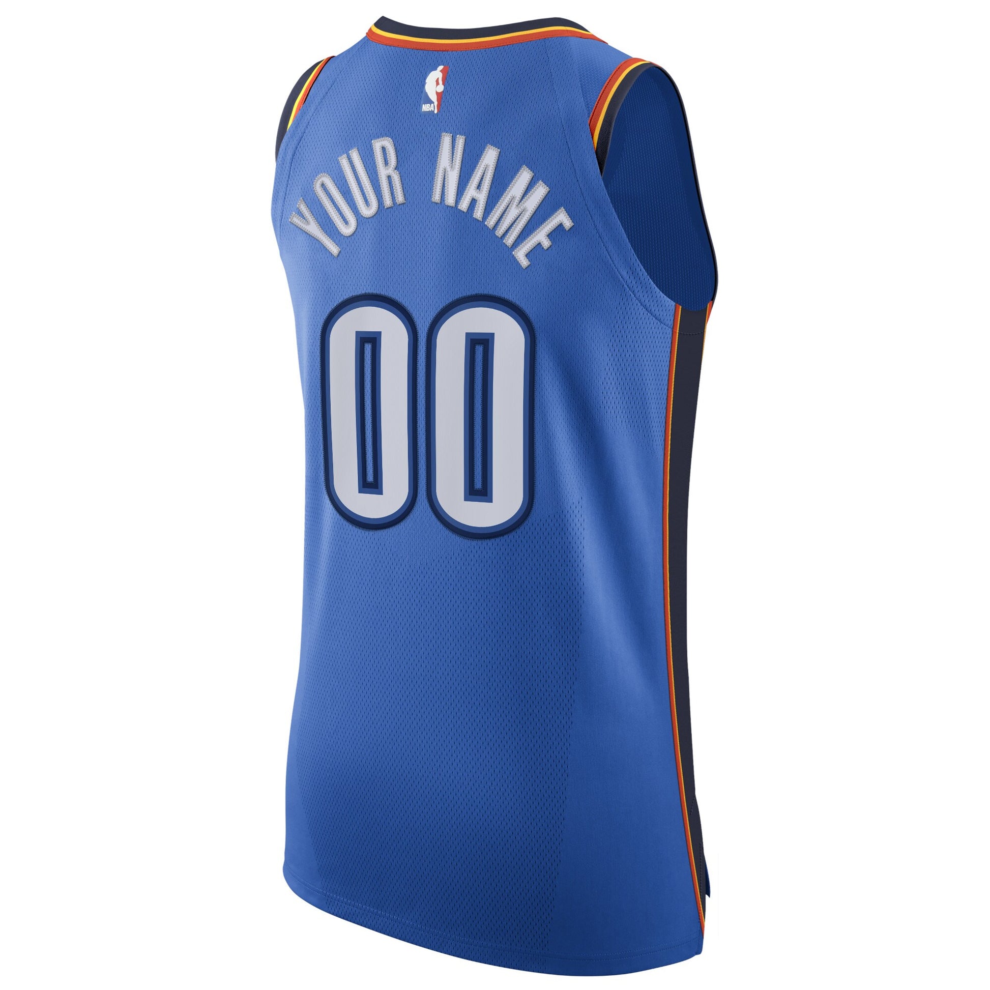 Men's Oklahoma City Thunder Nike Blue Authentic Custom Jersey - Icon Edition