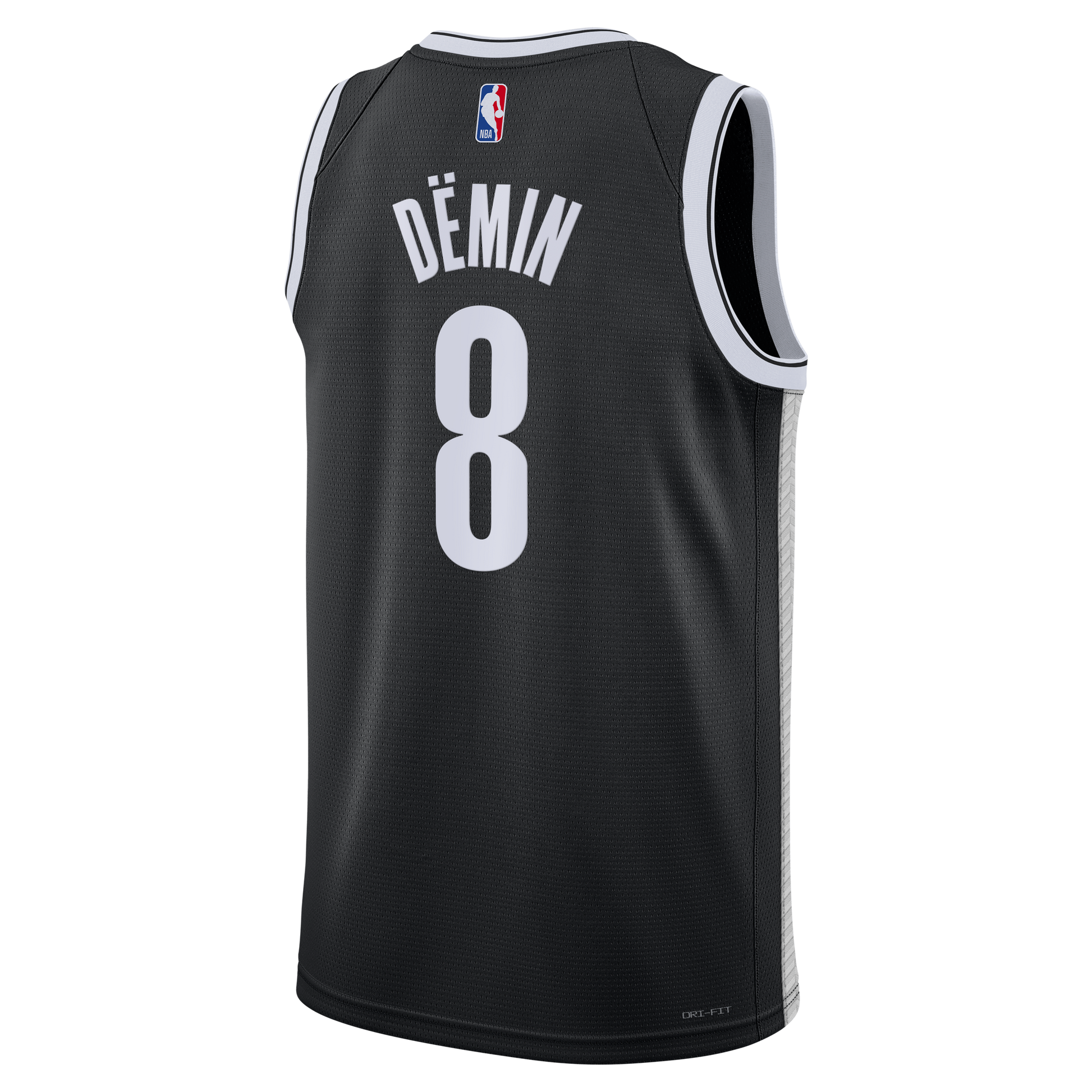 Unisex Brooklyn Nets Egor Dëmin Nike Black Swingman Jersey - Icon Edition