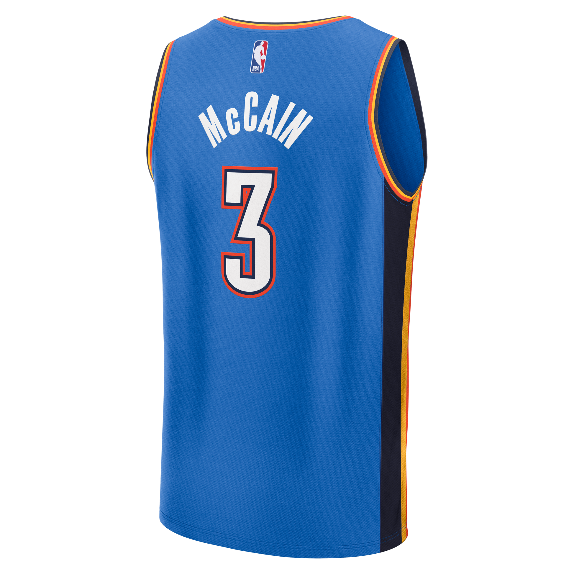 Men's Oklahoma City Thunder Jared McCain Fanatics Blue Fast Break Replica Jersey - Icon Edition